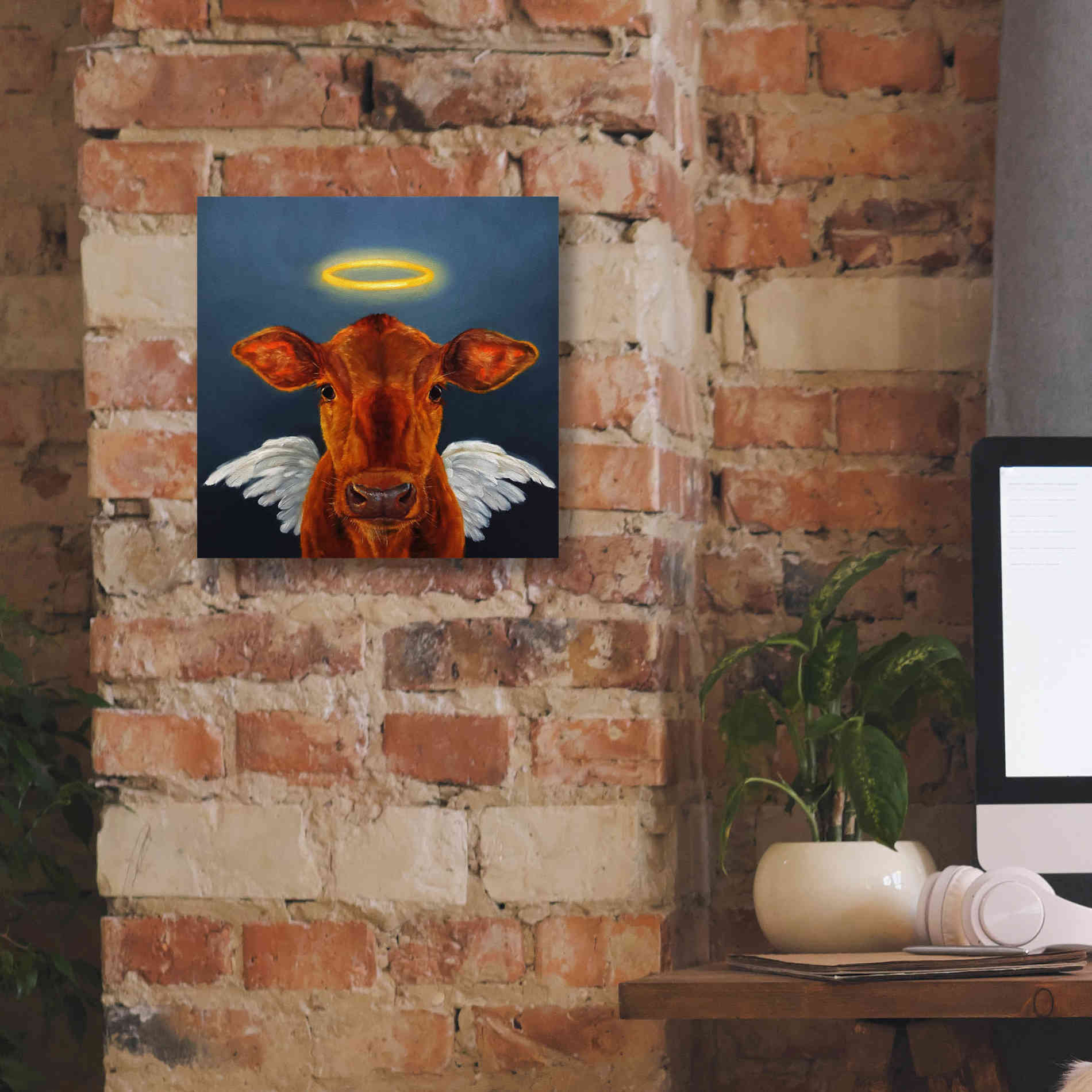 'Holy Cow' by Lucia Heffernan, Canvas Wall Art,12x12