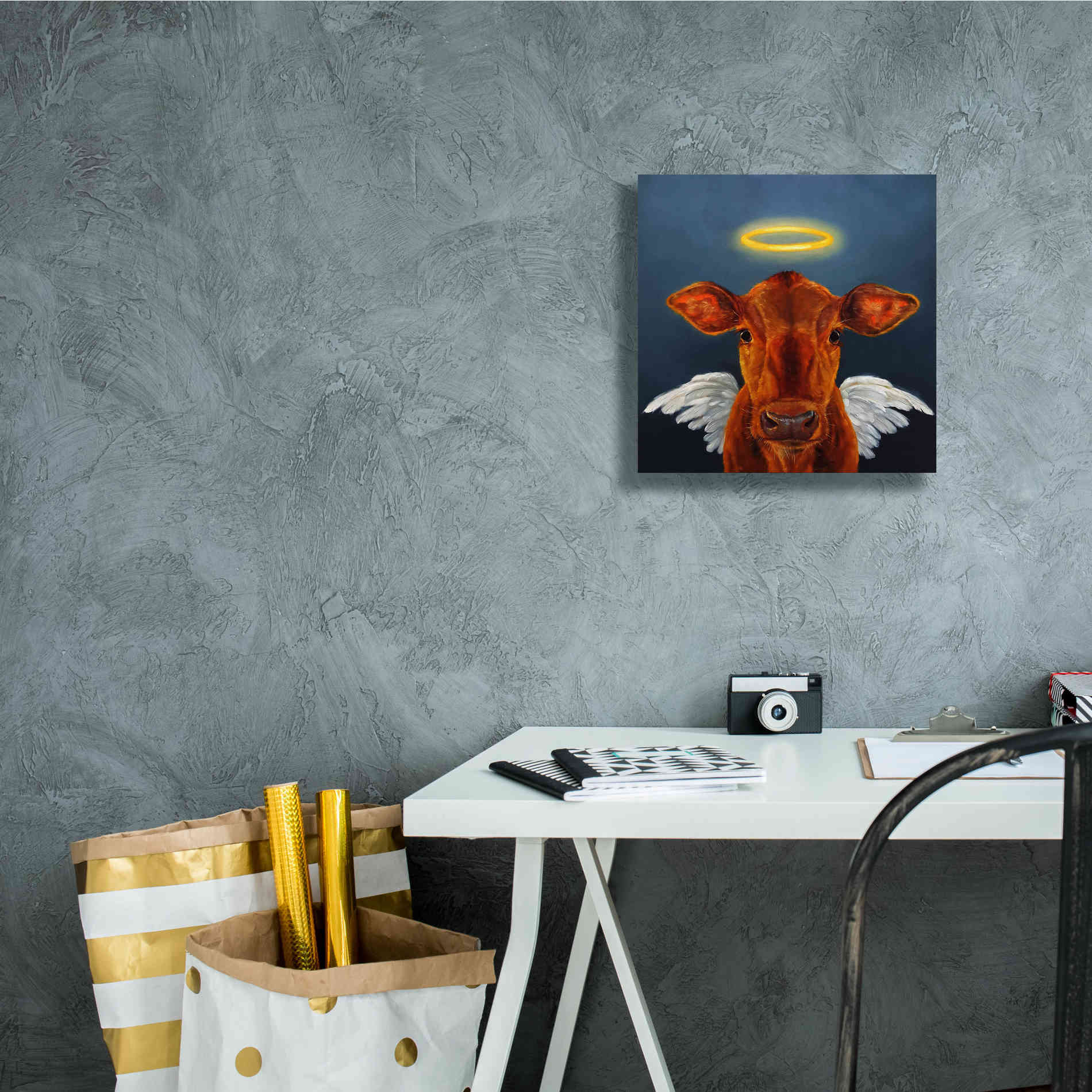 'Holy Cow' by Lucia Heffernan, Canvas Wall Art,12x12