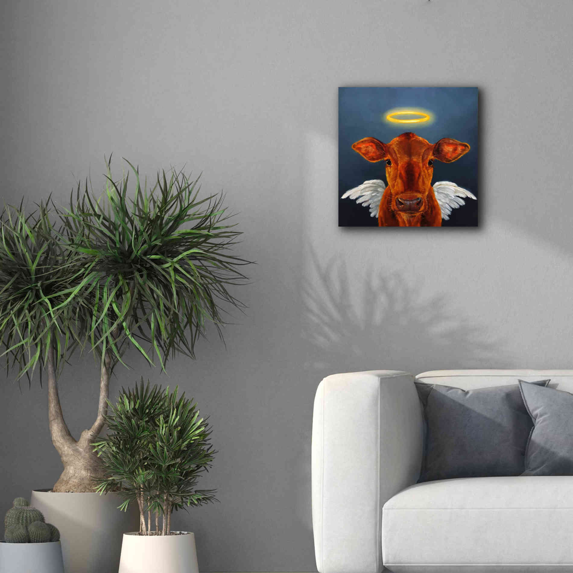 'Holy Cow' by Lucia Heffernan, Canvas Wall Art,18x18