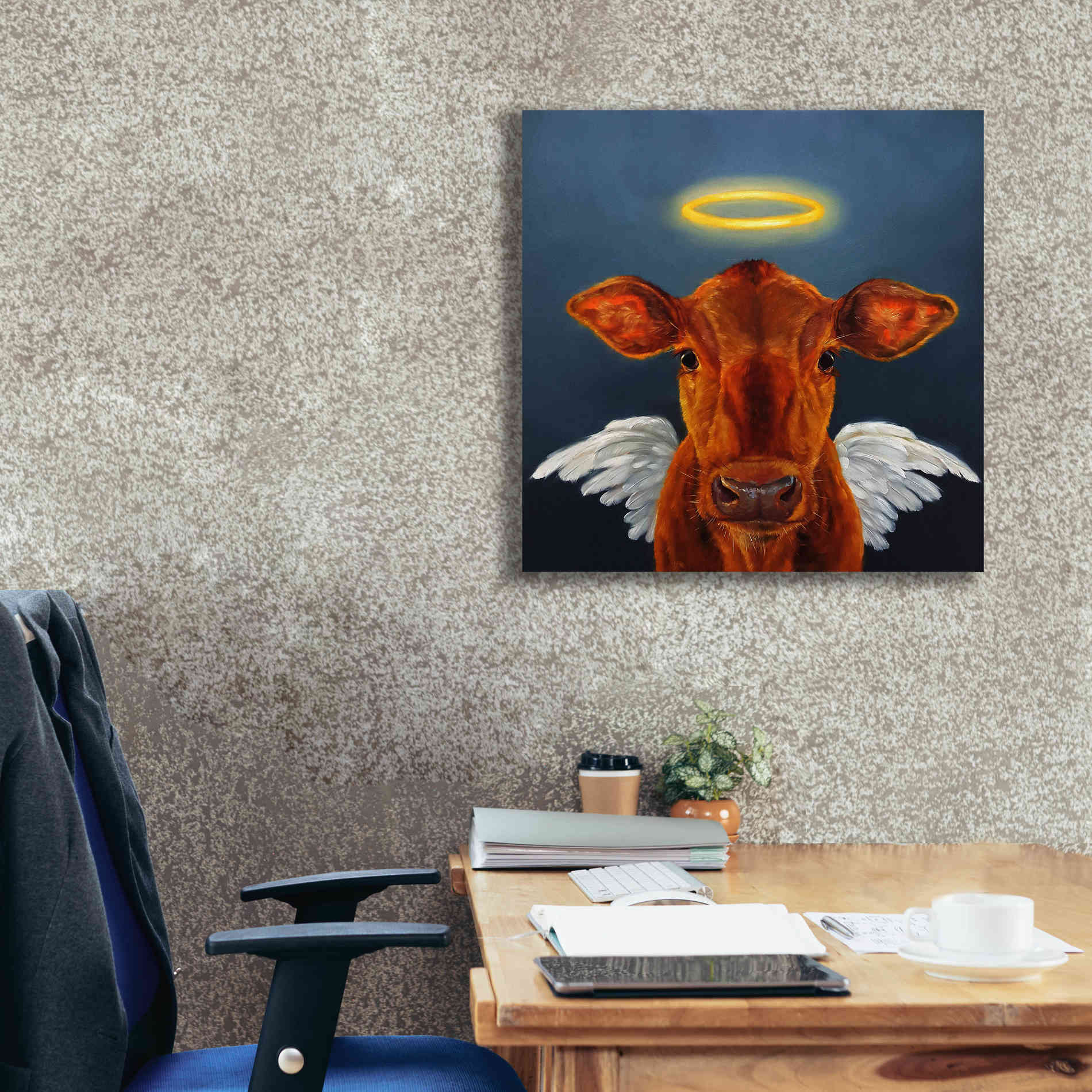 'Holy Cow' by Lucia Heffernan, Canvas Wall Art,26x26