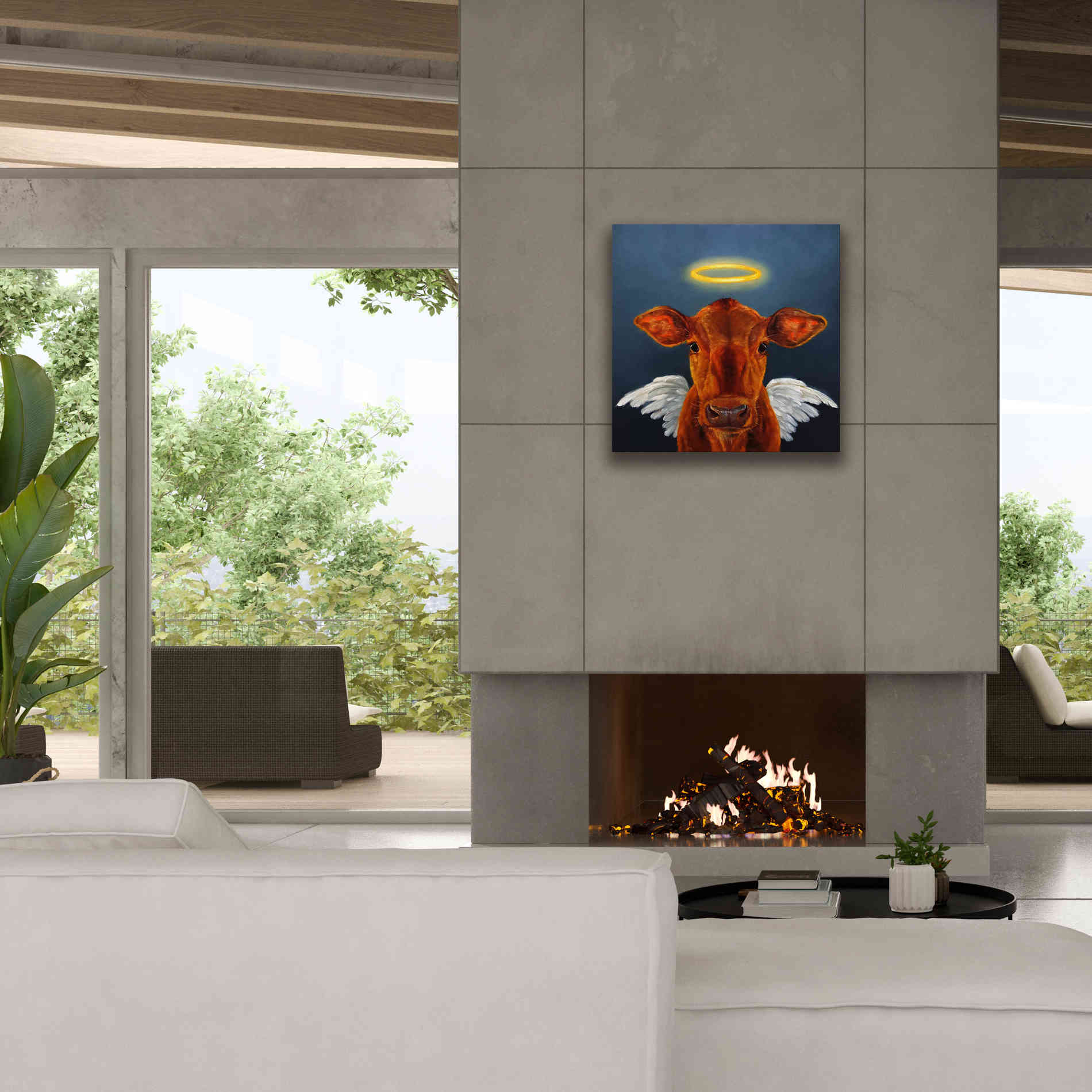 'Holy Cow' by Lucia Heffernan, Canvas Wall Art,26x26