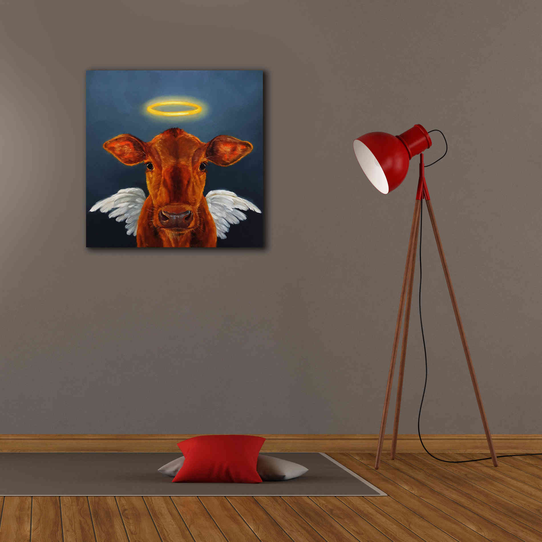 'Holy Cow' by Lucia Heffernan, Canvas Wall Art,26x26