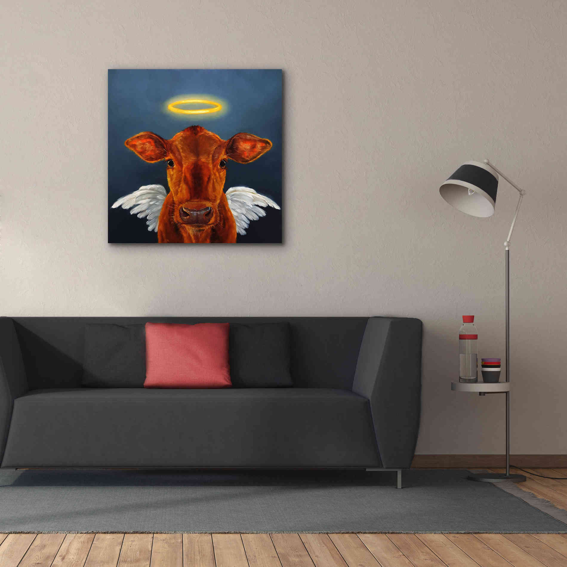 'Holy Cow' by Lucia Heffernan, Canvas Wall Art,37x37