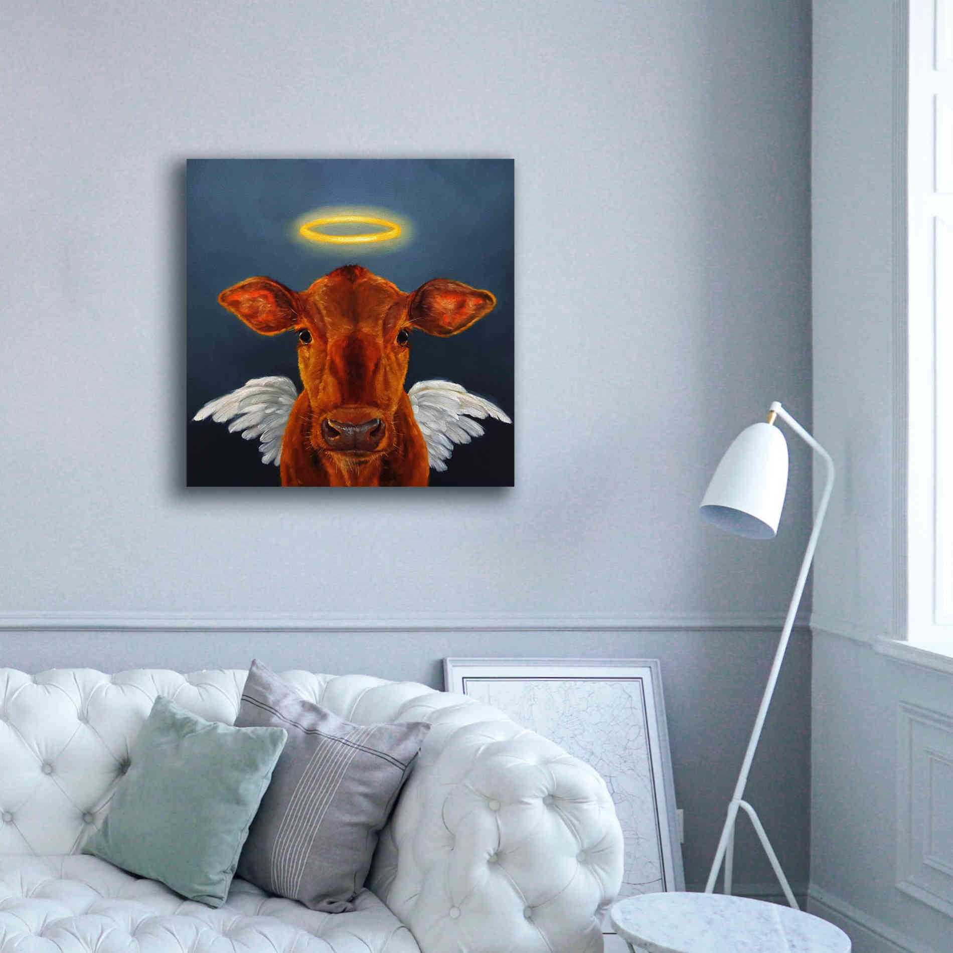 'Holy Cow' by Lucia Heffernan, Canvas Wall Art,37x37