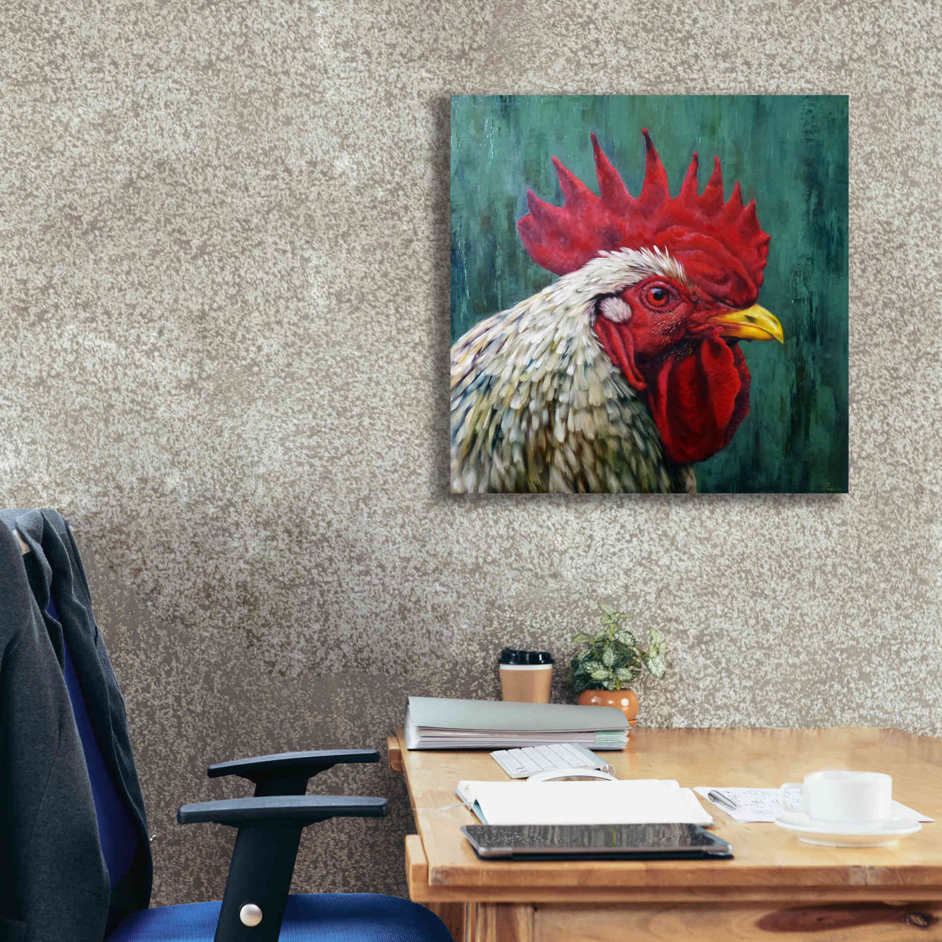 'Big Red' by Lucia Heffernan, Canvas Wall Art,26x26