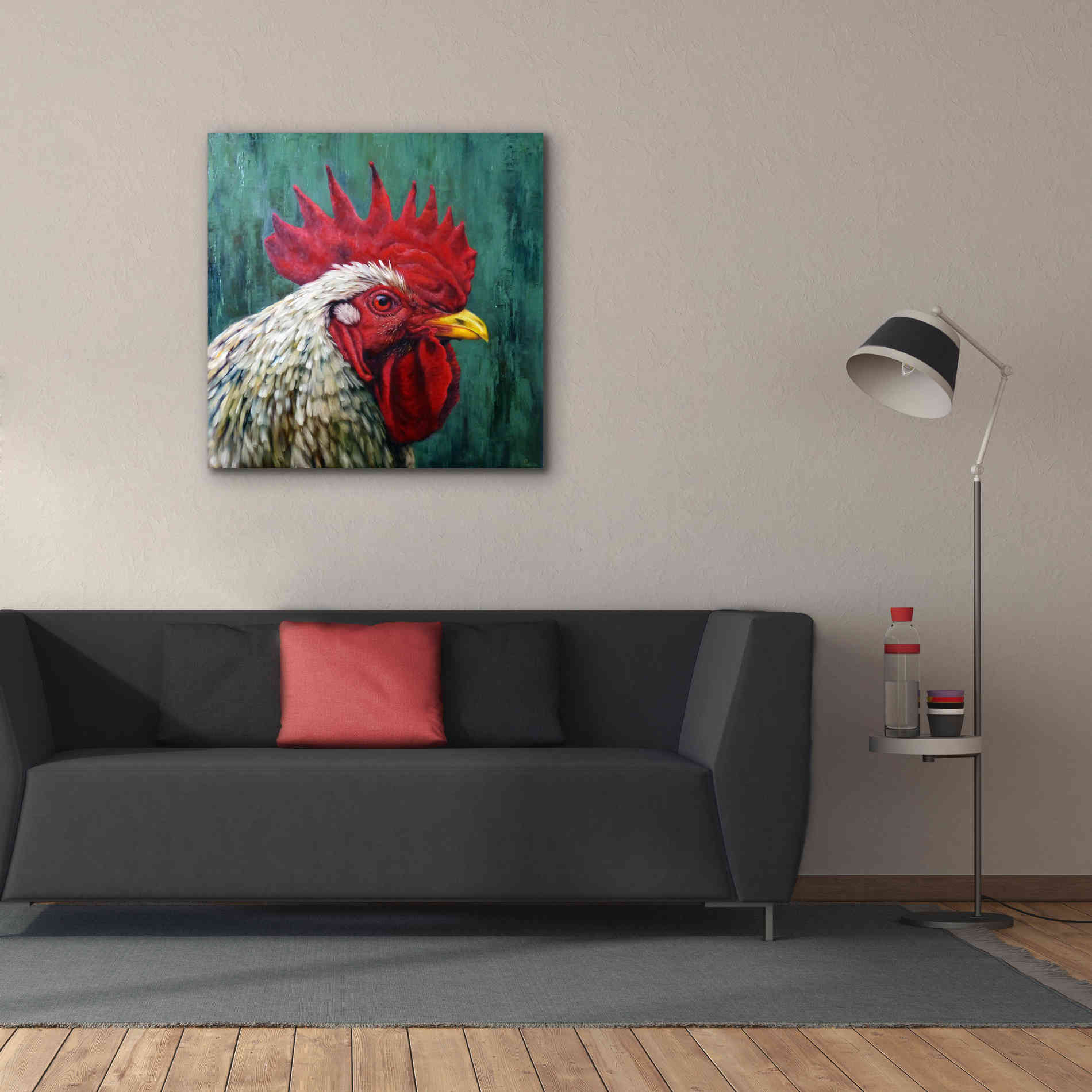 'Big Red' by Lucia Heffernan, Canvas Wall Art,37x37