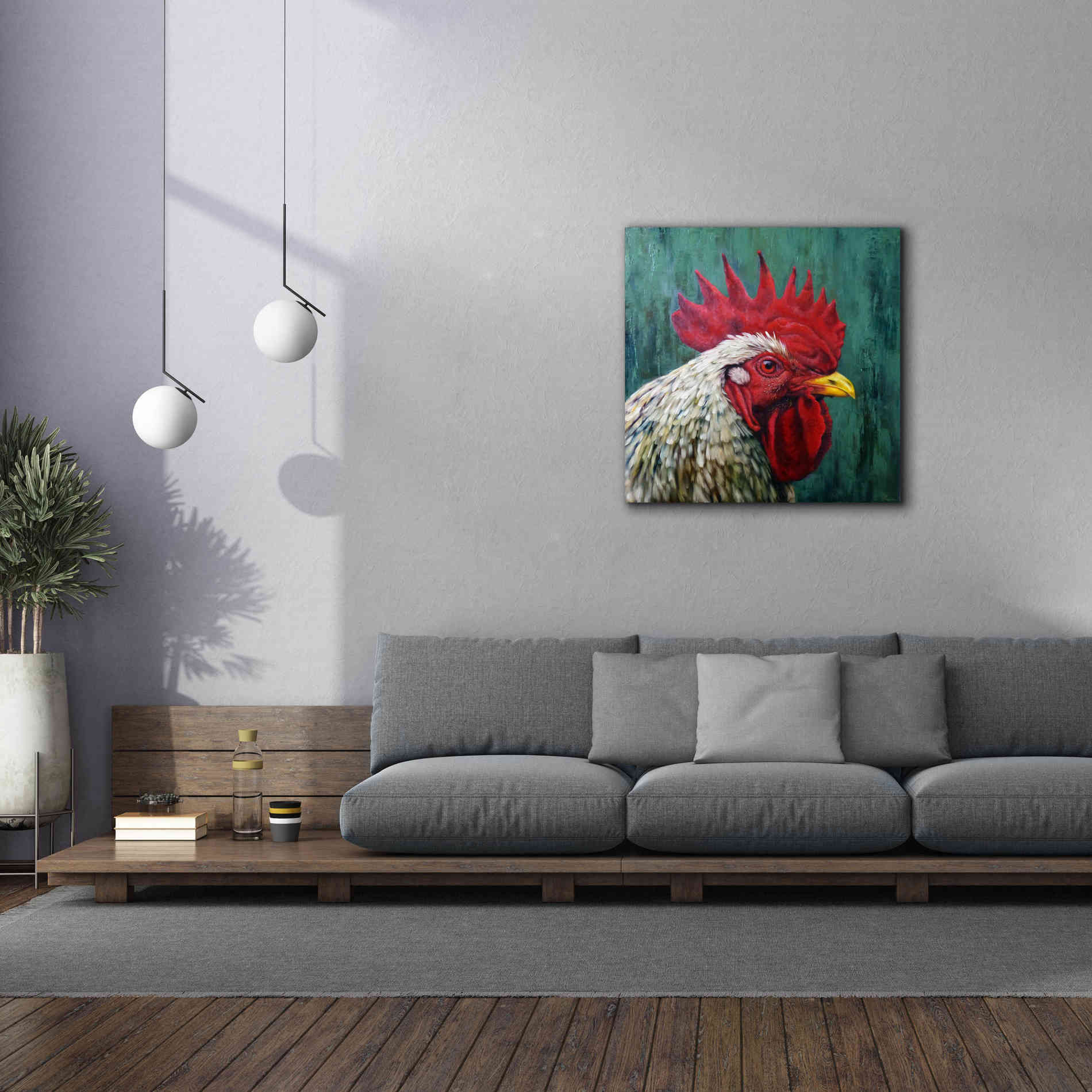 'Big Red' by Lucia Heffernan, Canvas Wall Art,37x37