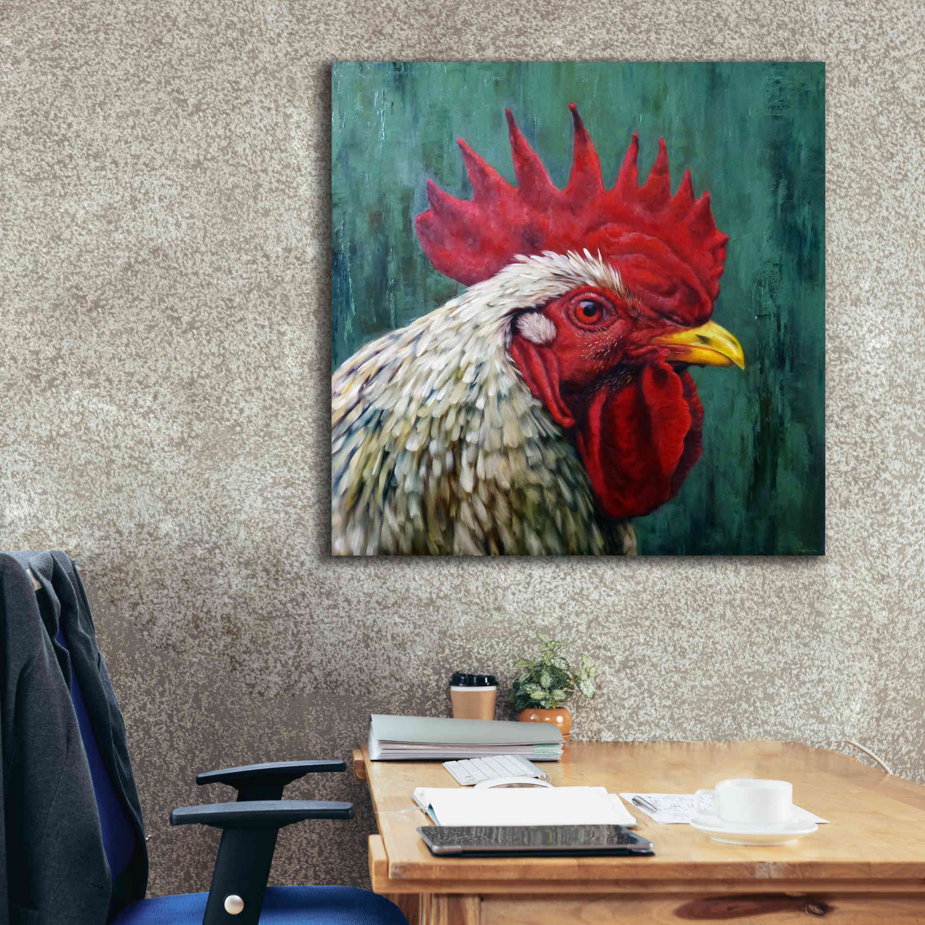 'Big Red' by Lucia Heffernan, Canvas Wall Art,37x37