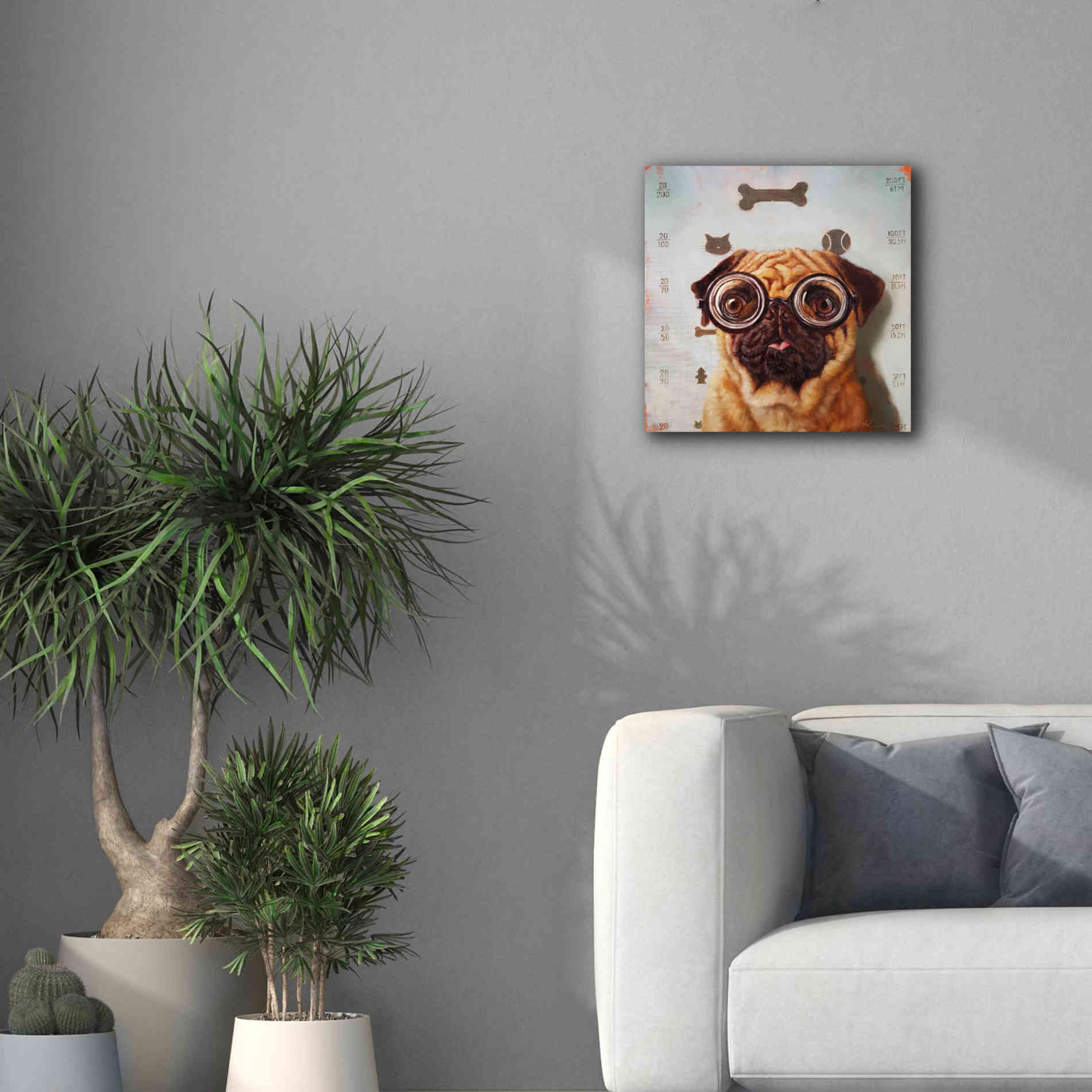 'Canine Eye Exam' by Lucia Heffernan, Canvas Wall Art,18x18