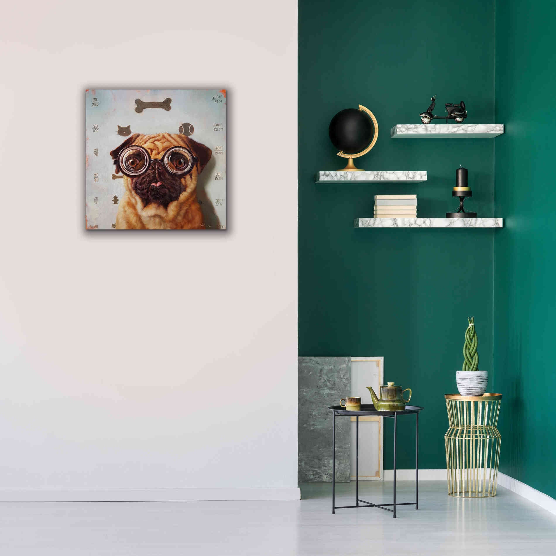 'Canine Eye Exam' by Lucia Heffernan, Canvas Wall Art,26x26