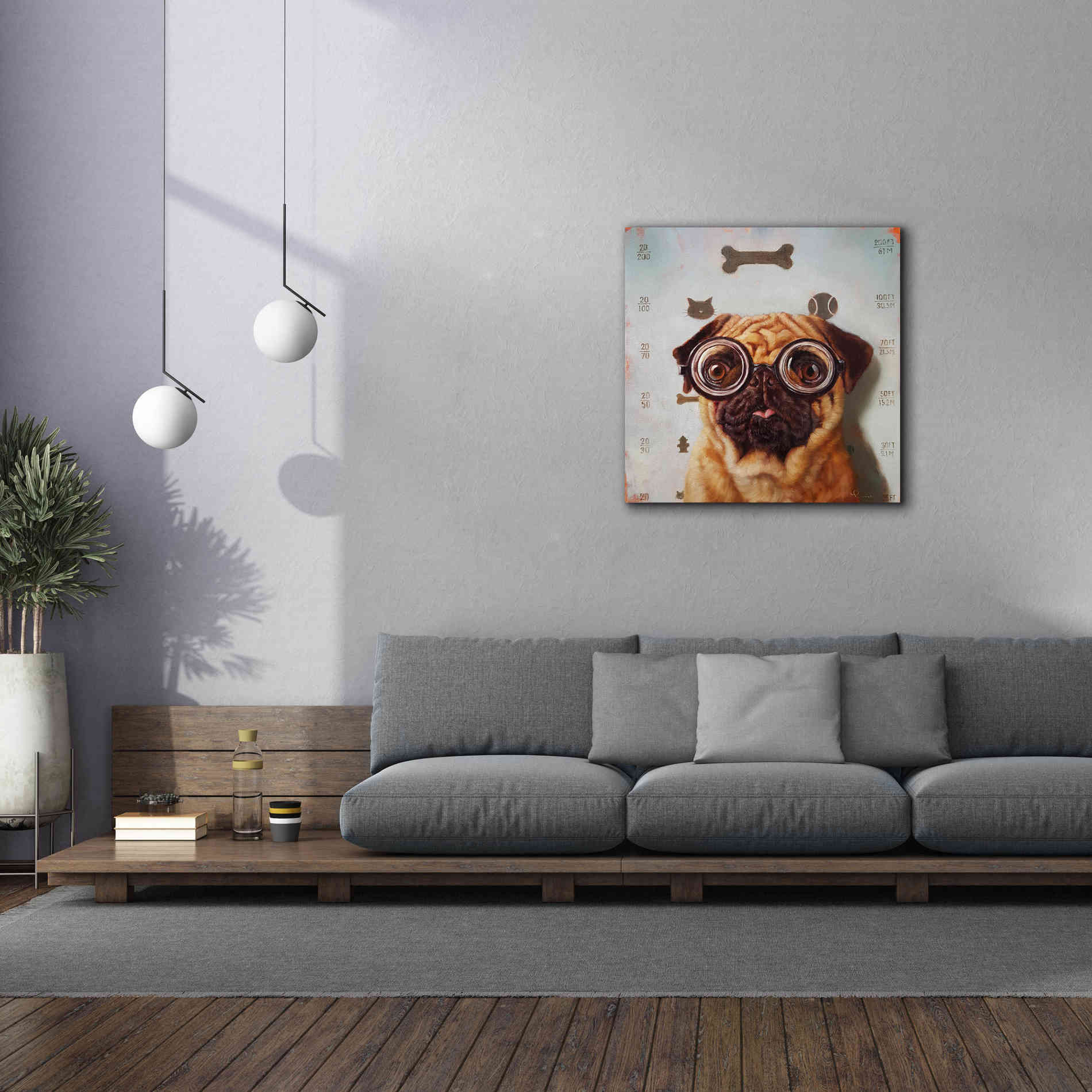 'Canine Eye Exam' by Lucia Heffernan, Canvas Wall Art,37x37