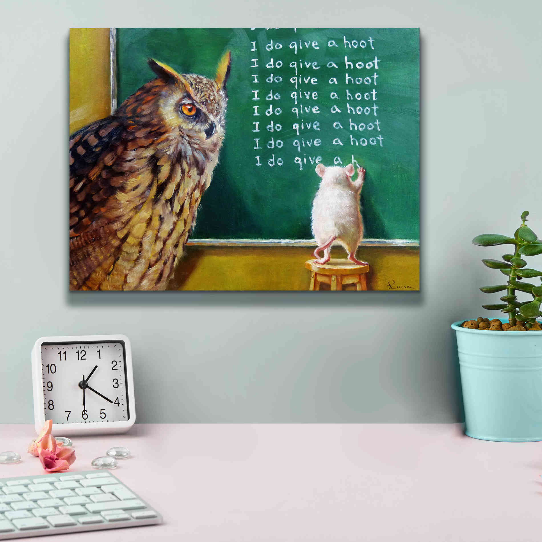 'Class Clown' by Lucia Heffernan, Canvas Wall Art,16x12