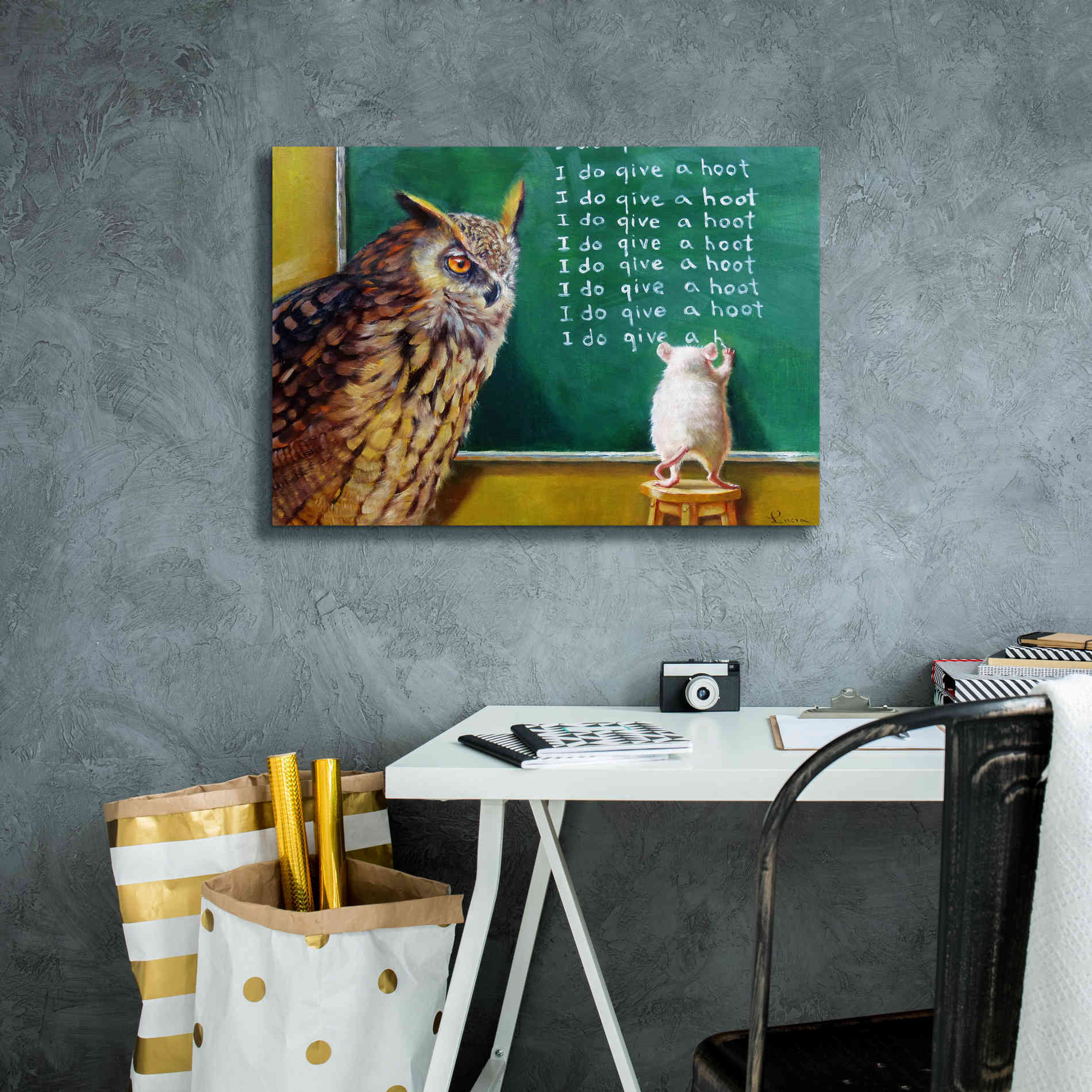 'Class Clown' by Lucia Heffernan, Canvas Wall Art,26x18
