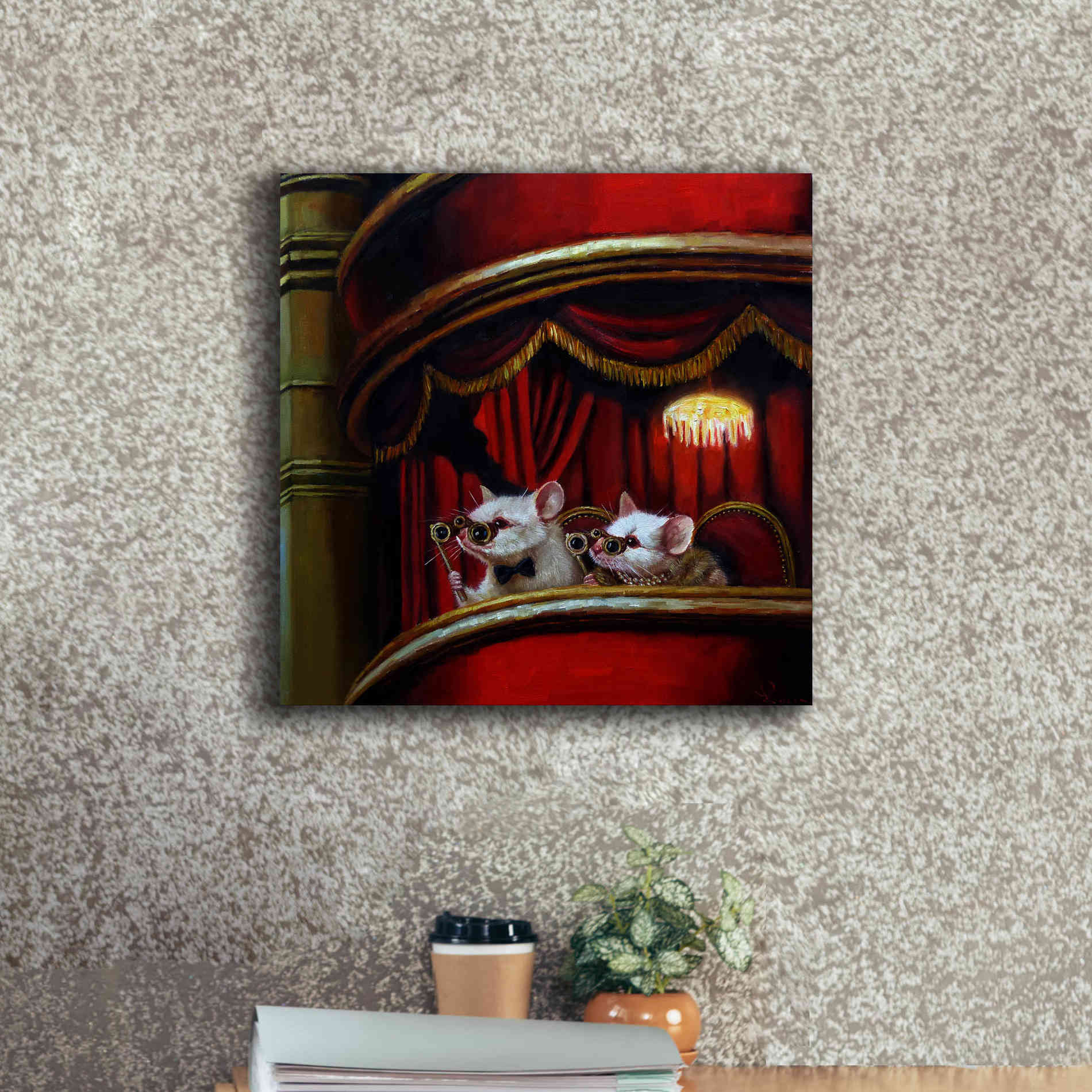 'Die Fledermaus' by Lucia Heffernan, Canvas Wall Art,18x18