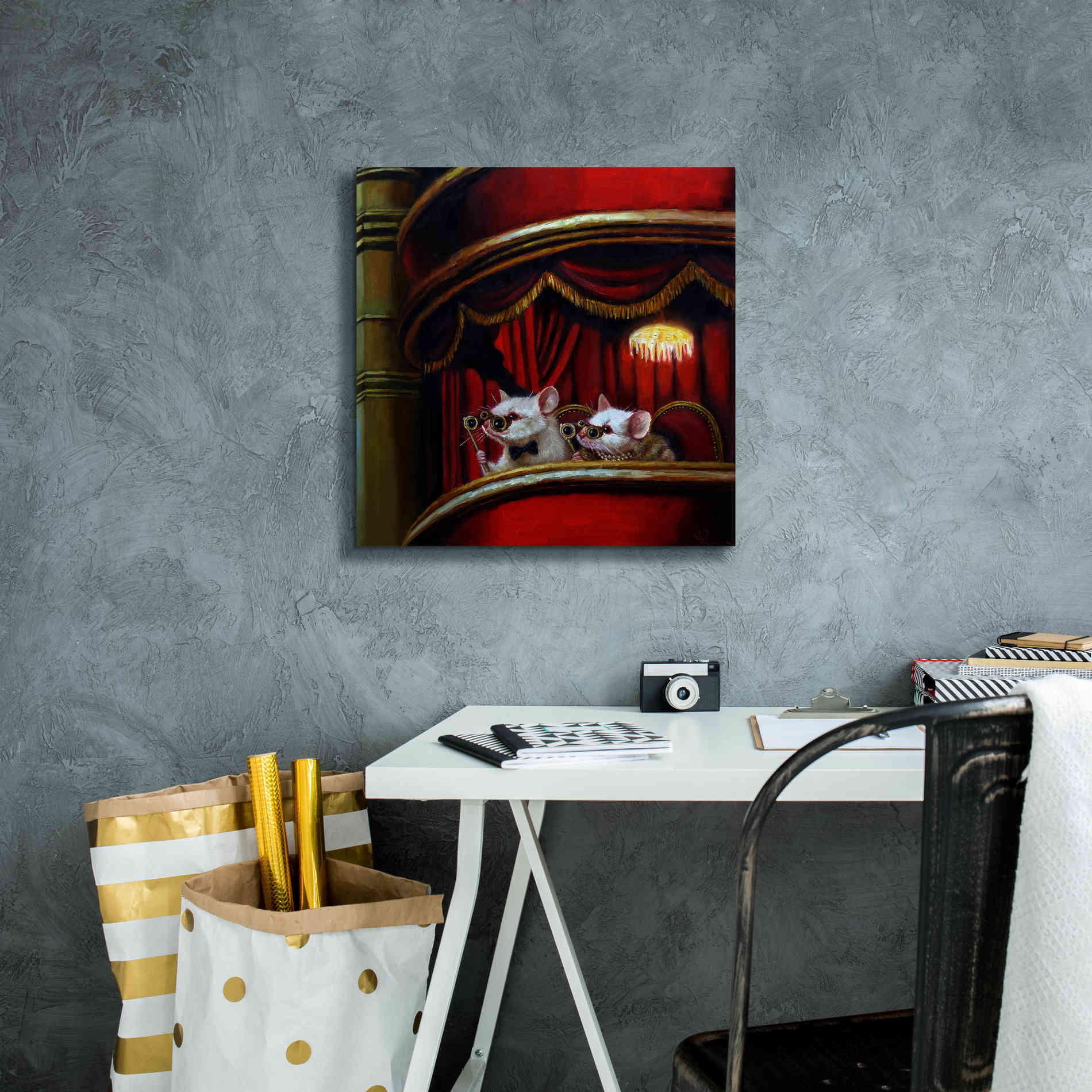 'Die Fledermaus' by Lucia Heffernan, Canvas Wall Art,18x18