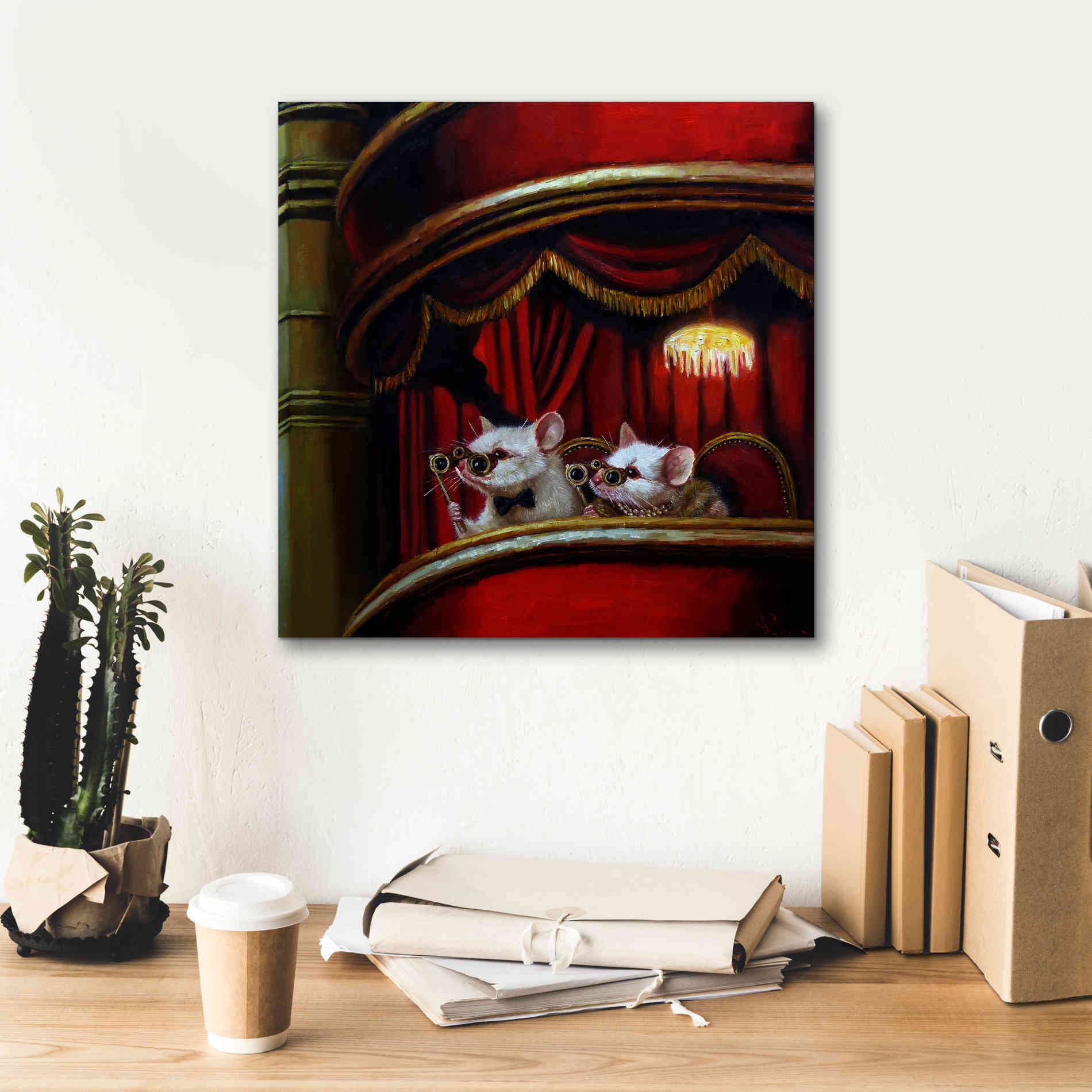 'Die Fledermaus' by Lucia Heffernan, Canvas Wall Art,18x18