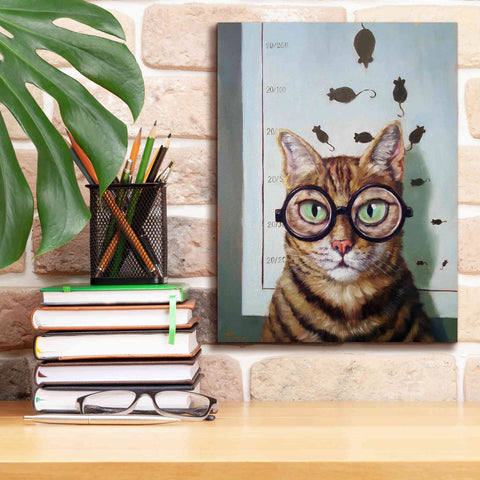 Image of 'Feline Eye Exam' by Lucia Heffernan, Canvas Wall Art,12x16