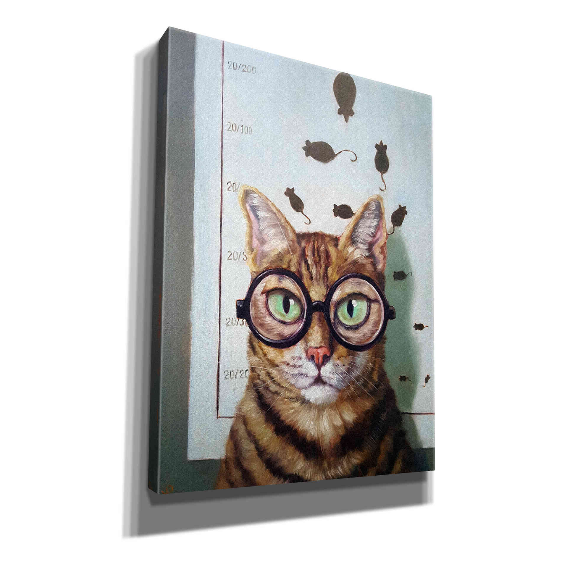 'Feline Eye Exam' by Lucia Heffernan, Canvas Wall Art
