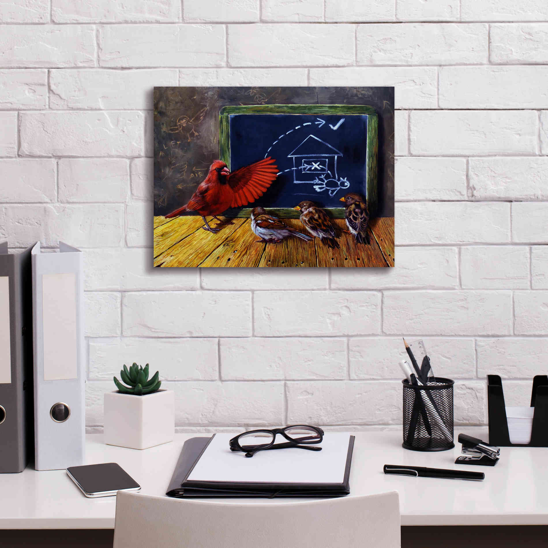 'Flight School' by Lucia Heffernan, Canvas Wall Art,16x12