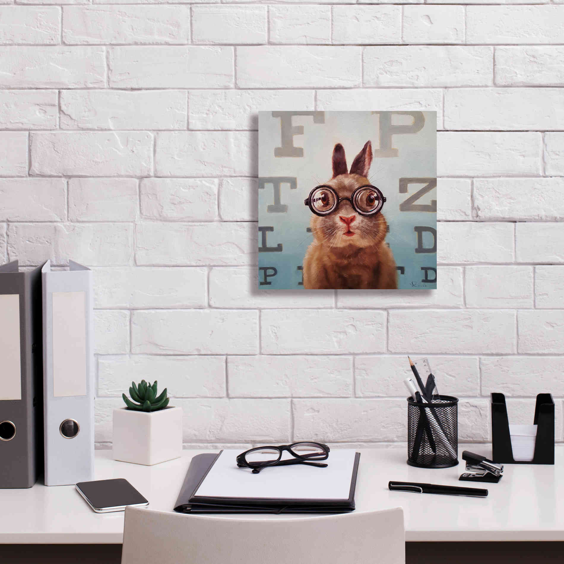 'Four Eyes' by Lucia Heffernan, Canvas Wall Art,12x12