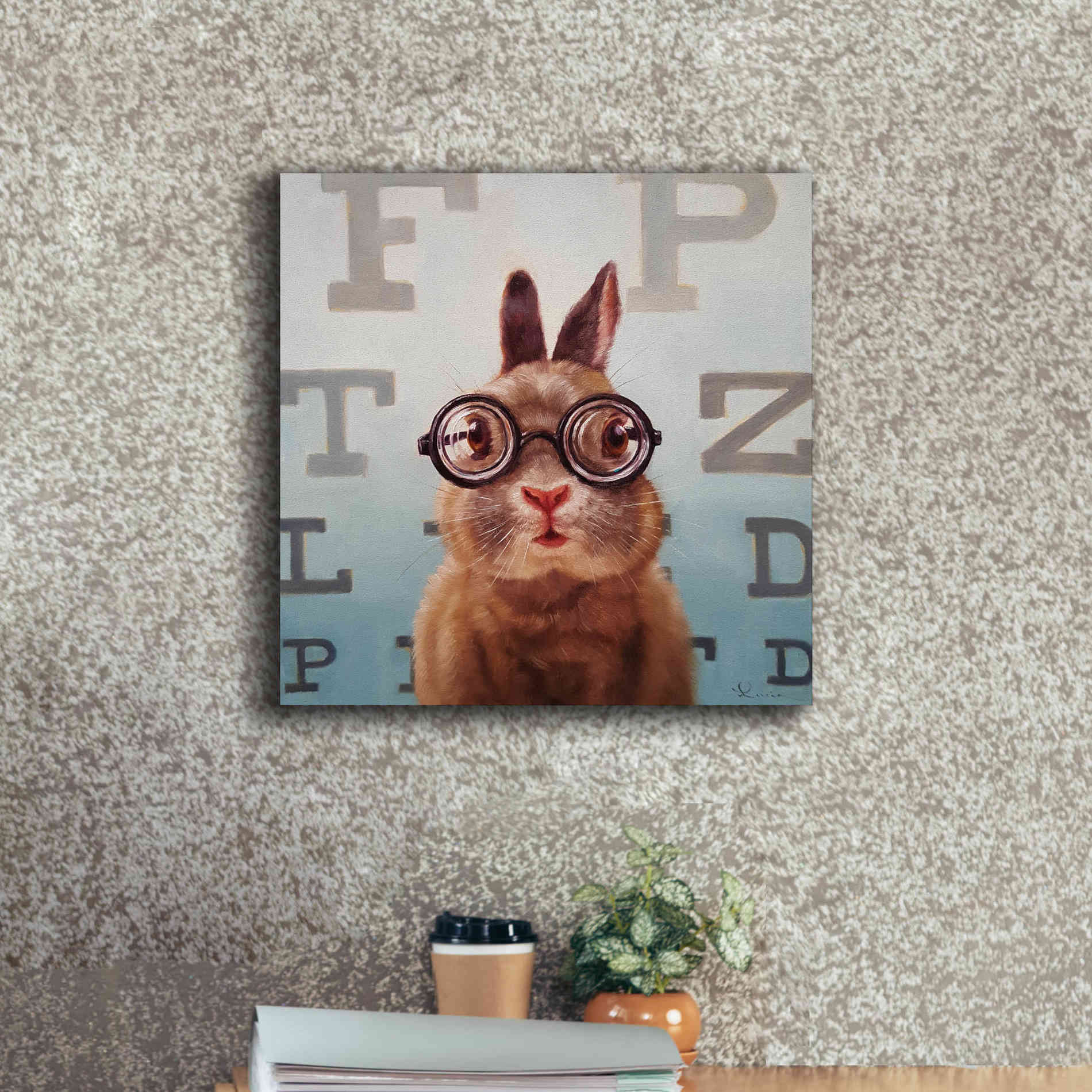'Four Eyes' by Lucia Heffernan, Canvas Wall Art,18x18