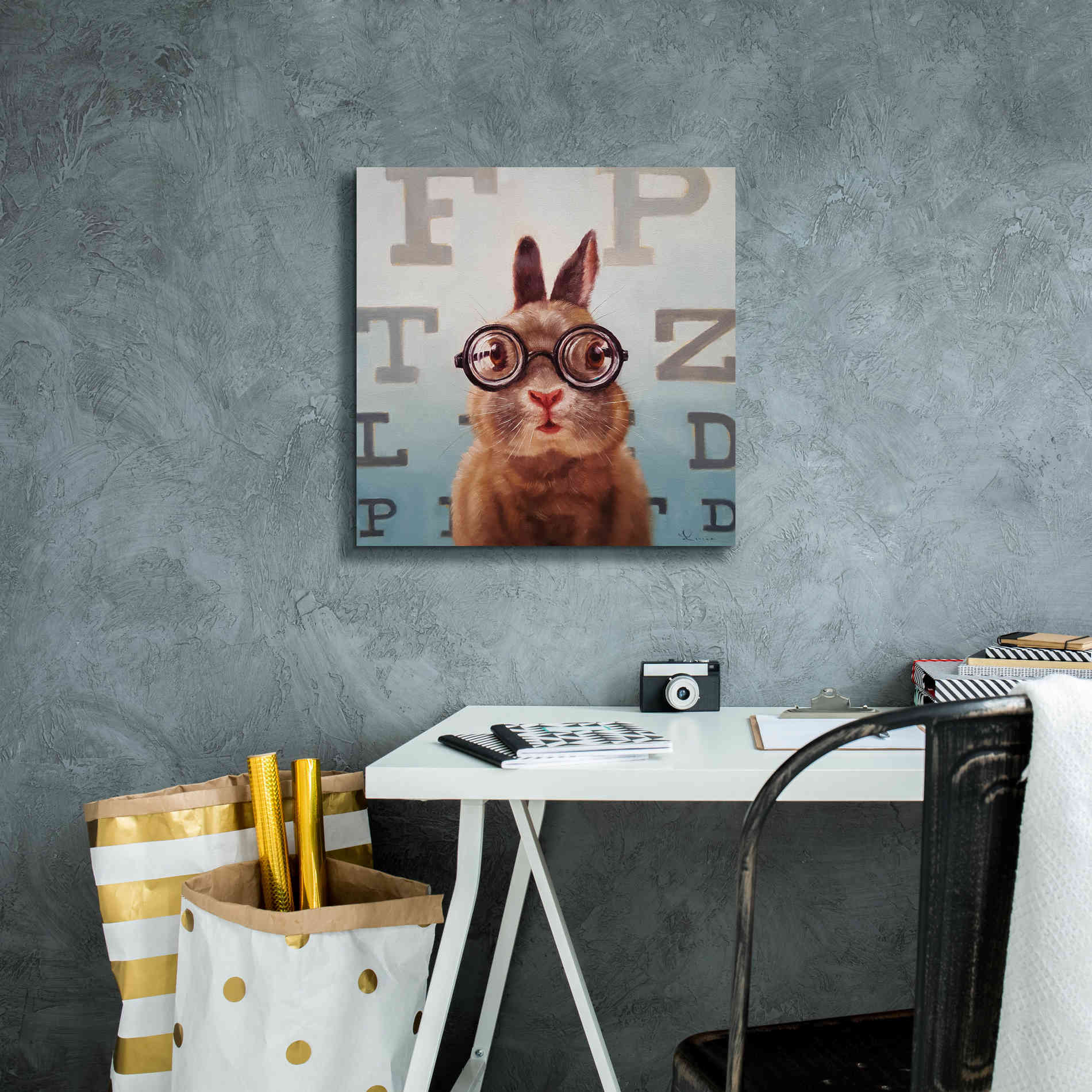'Four Eyes' by Lucia Heffernan, Canvas Wall Art,18x18