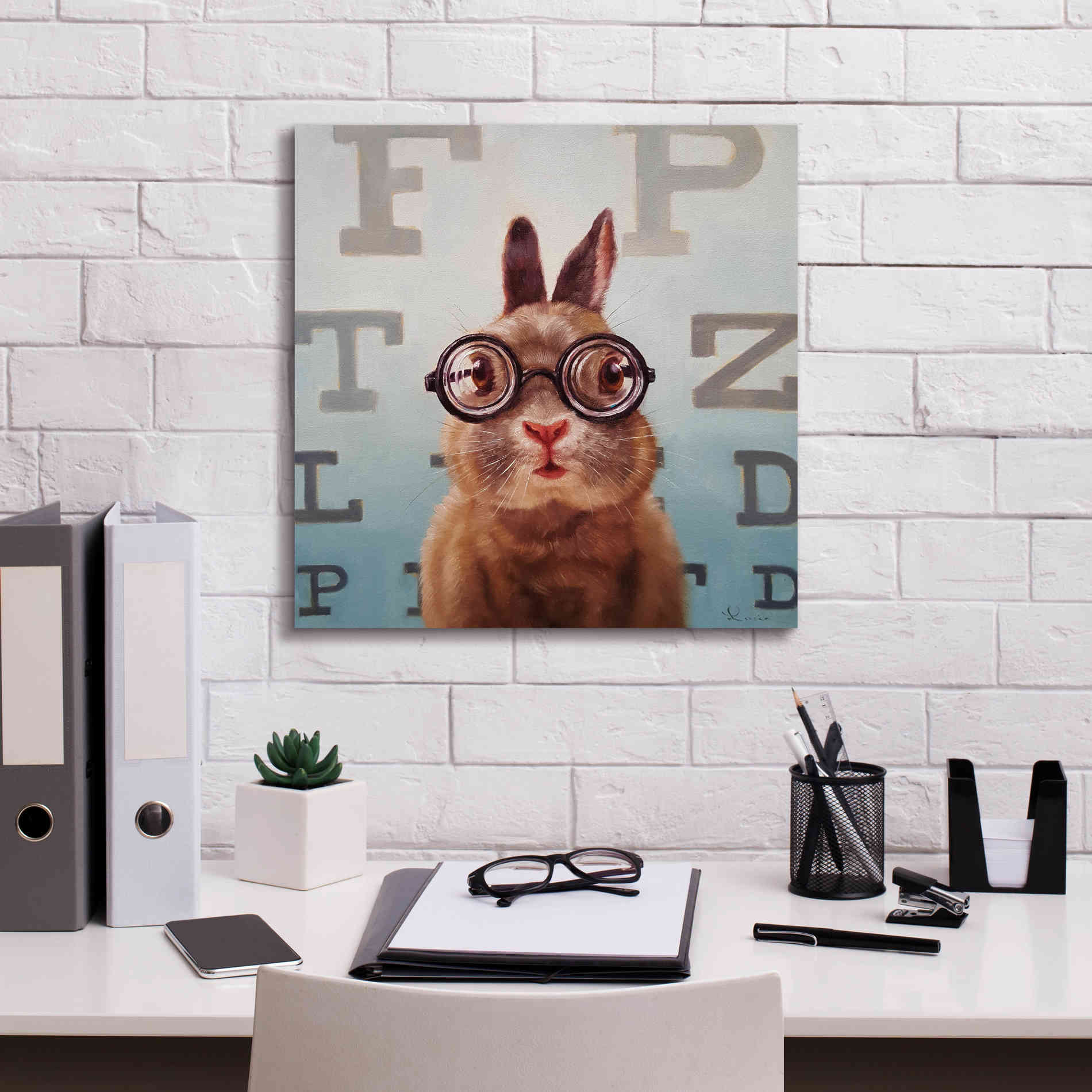 'Four Eyes' by Lucia Heffernan, Canvas Wall Art,18x18