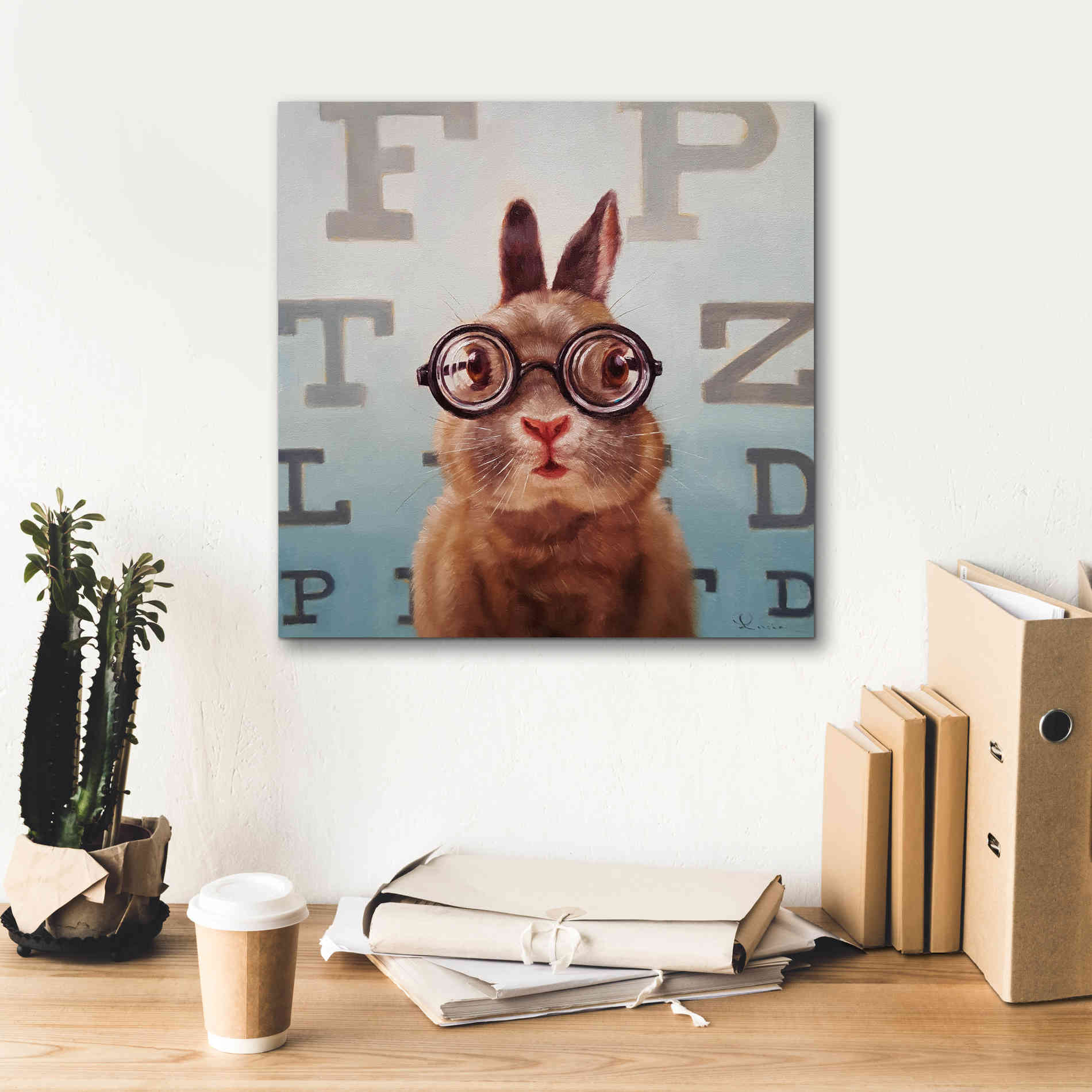 'Four Eyes' by Lucia Heffernan, Canvas Wall Art,18x18