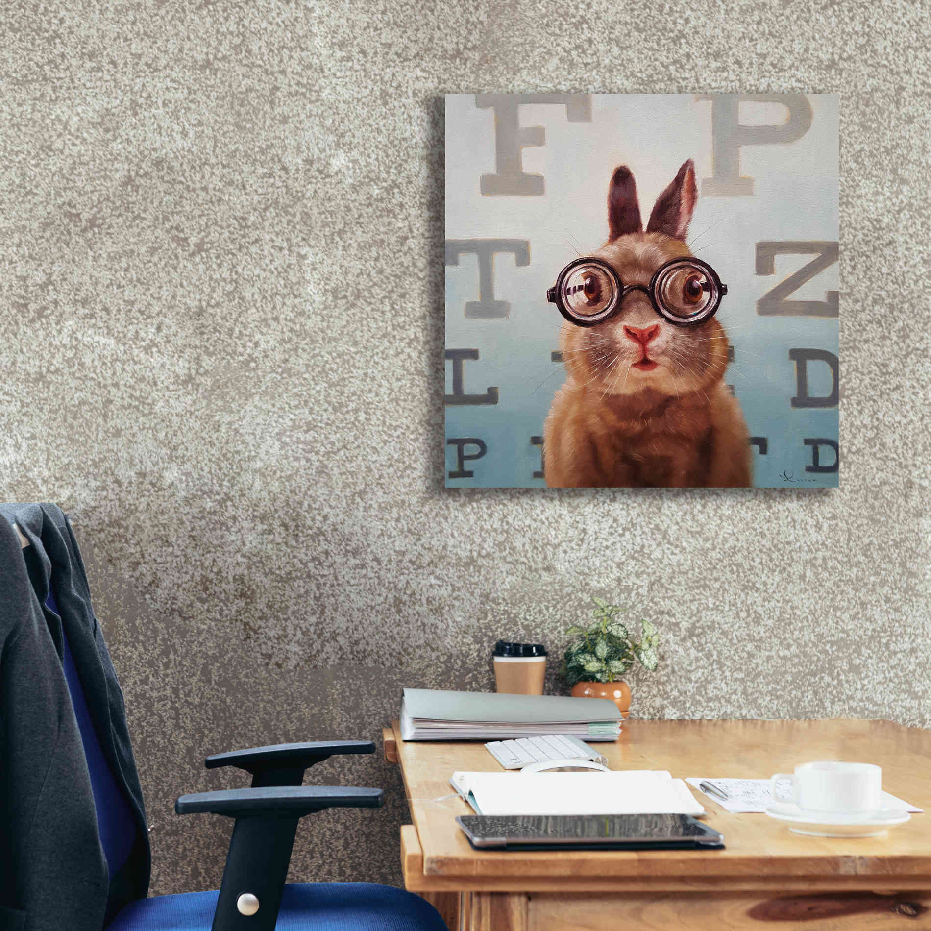 'Four Eyes' by Lucia Heffernan, Canvas Wall Art,26x26