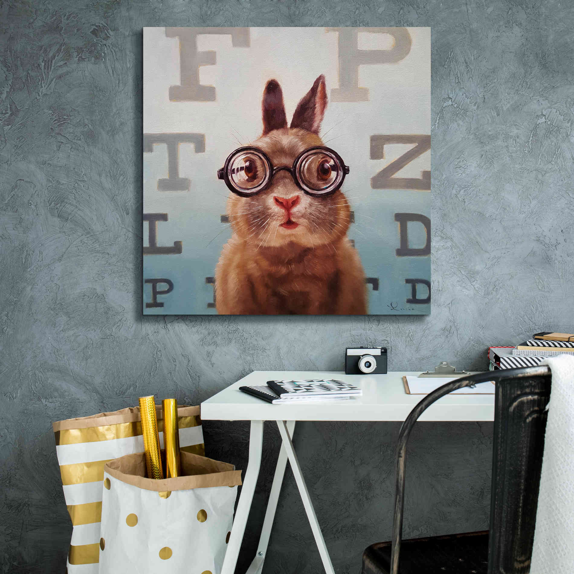'Four Eyes' by Lucia Heffernan, Canvas Wall Art,26x26
