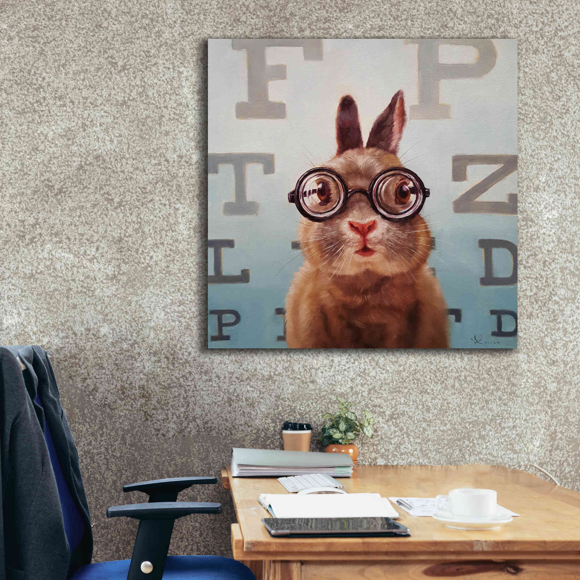 'Four Eyes' by Lucia Heffernan, Canvas Wall Art,37x37