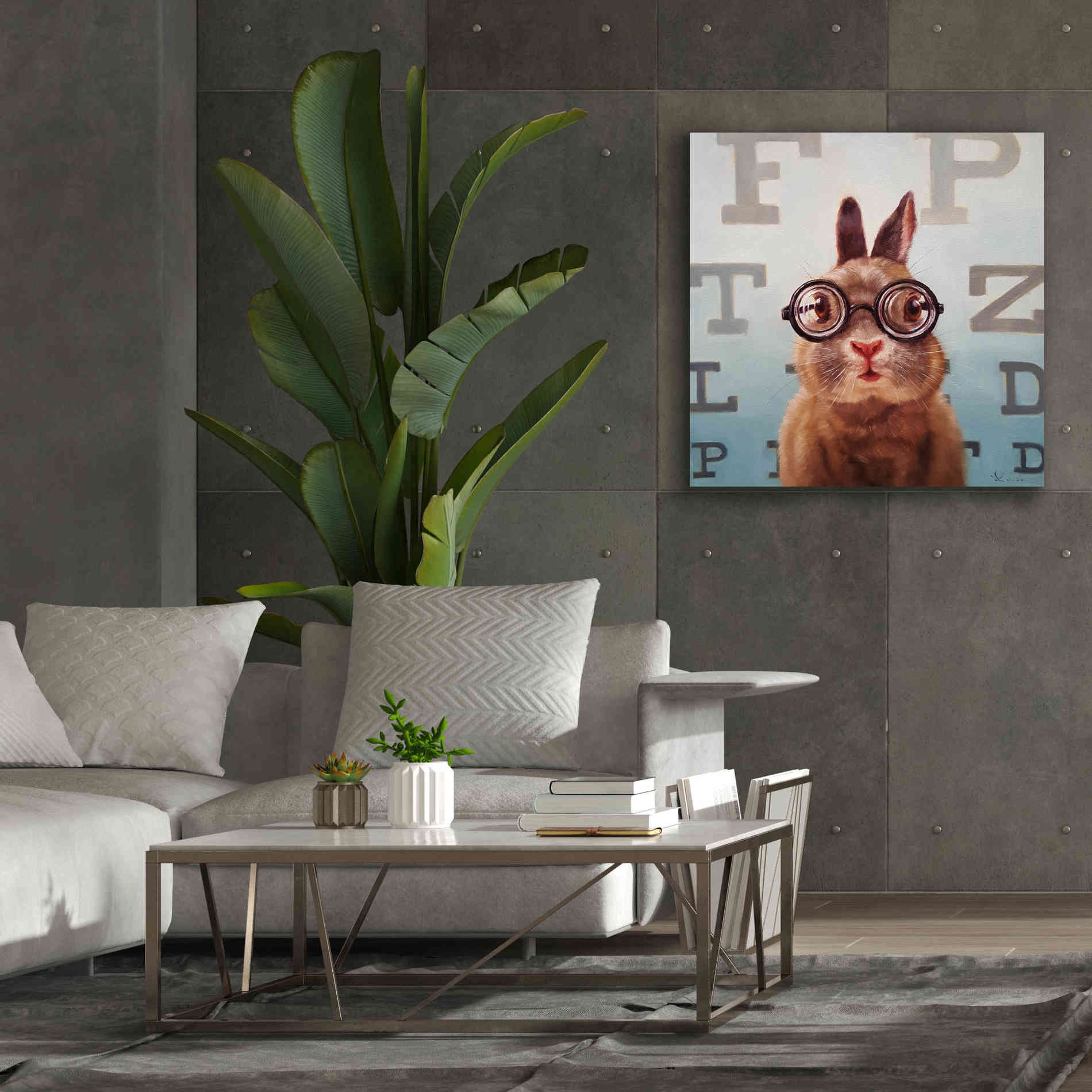 'Four Eyes' by Lucia Heffernan, Canvas Wall Art,37x37