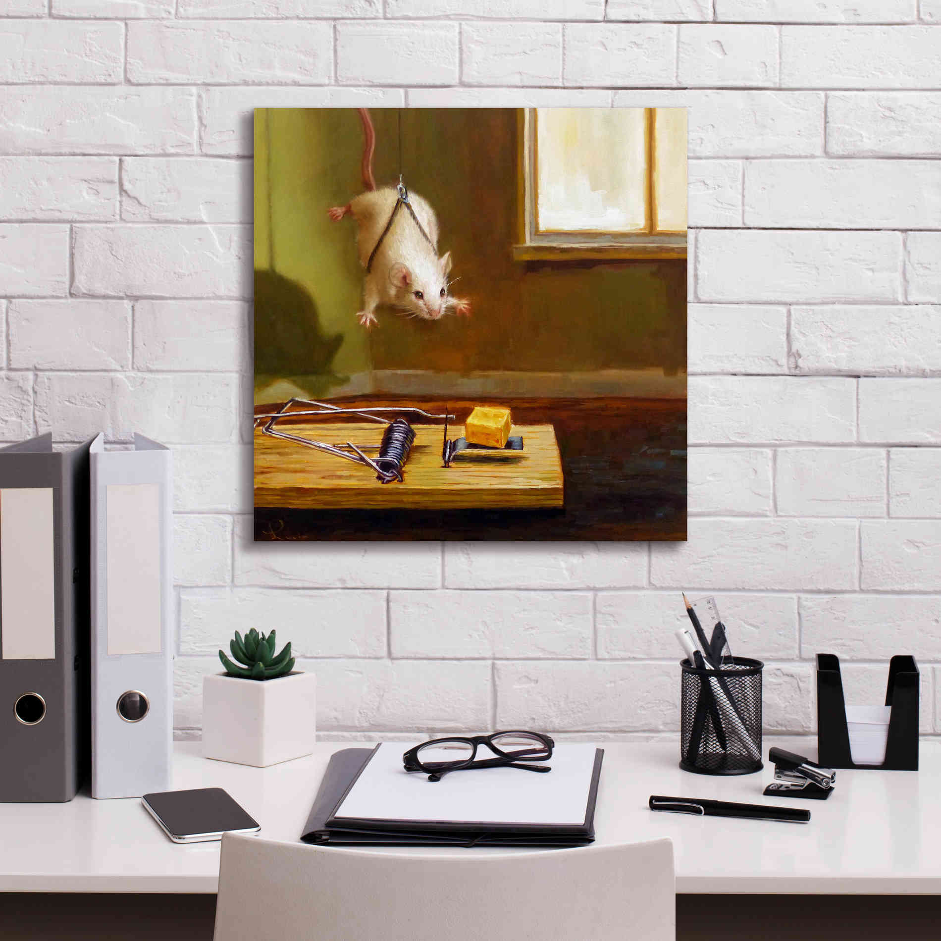 'Mission Impossible' by Lucia Heffernan, Canvas Wall Art,18x18