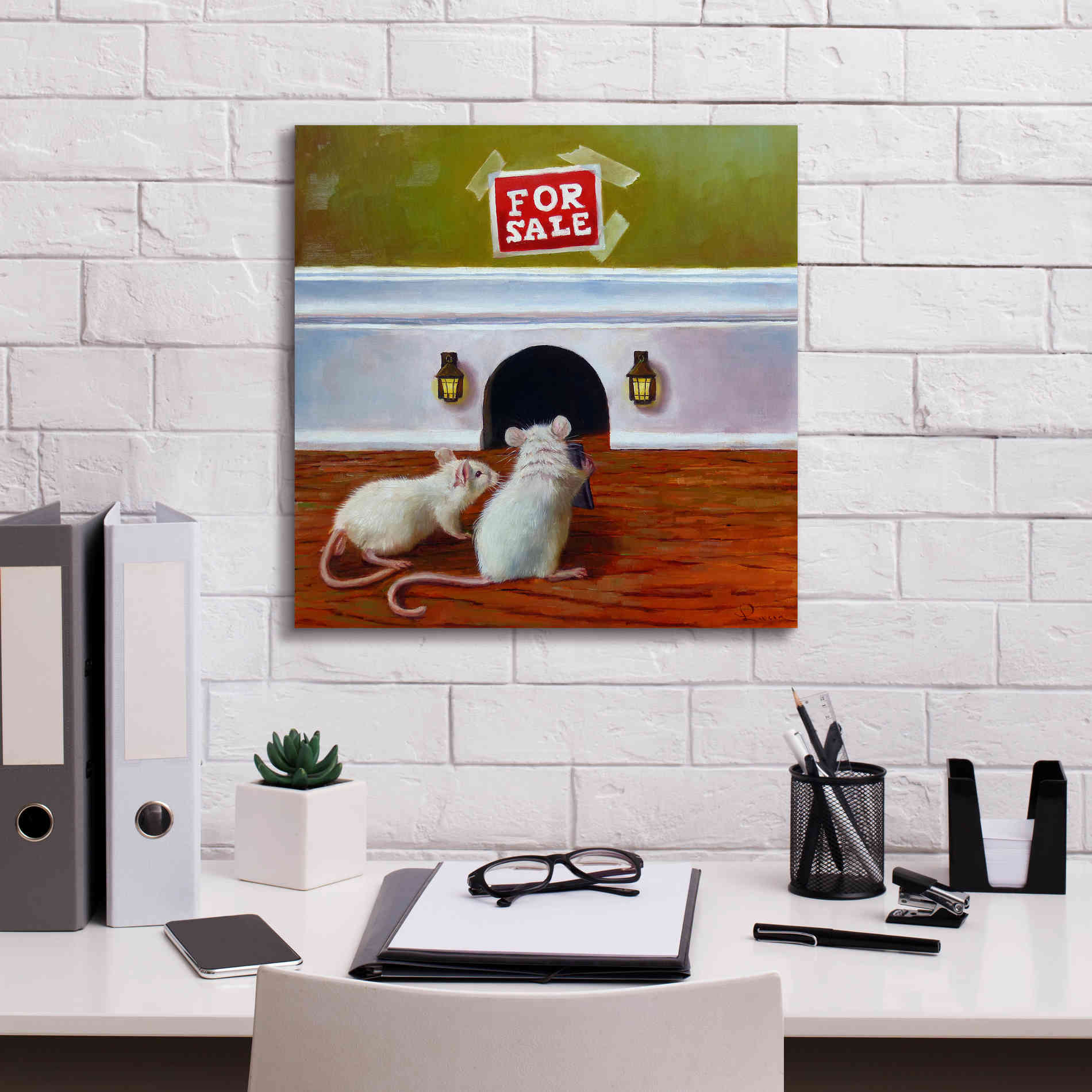 'Must See Inside' by Lucia Heffernan, Canvas Wall Art,18x18