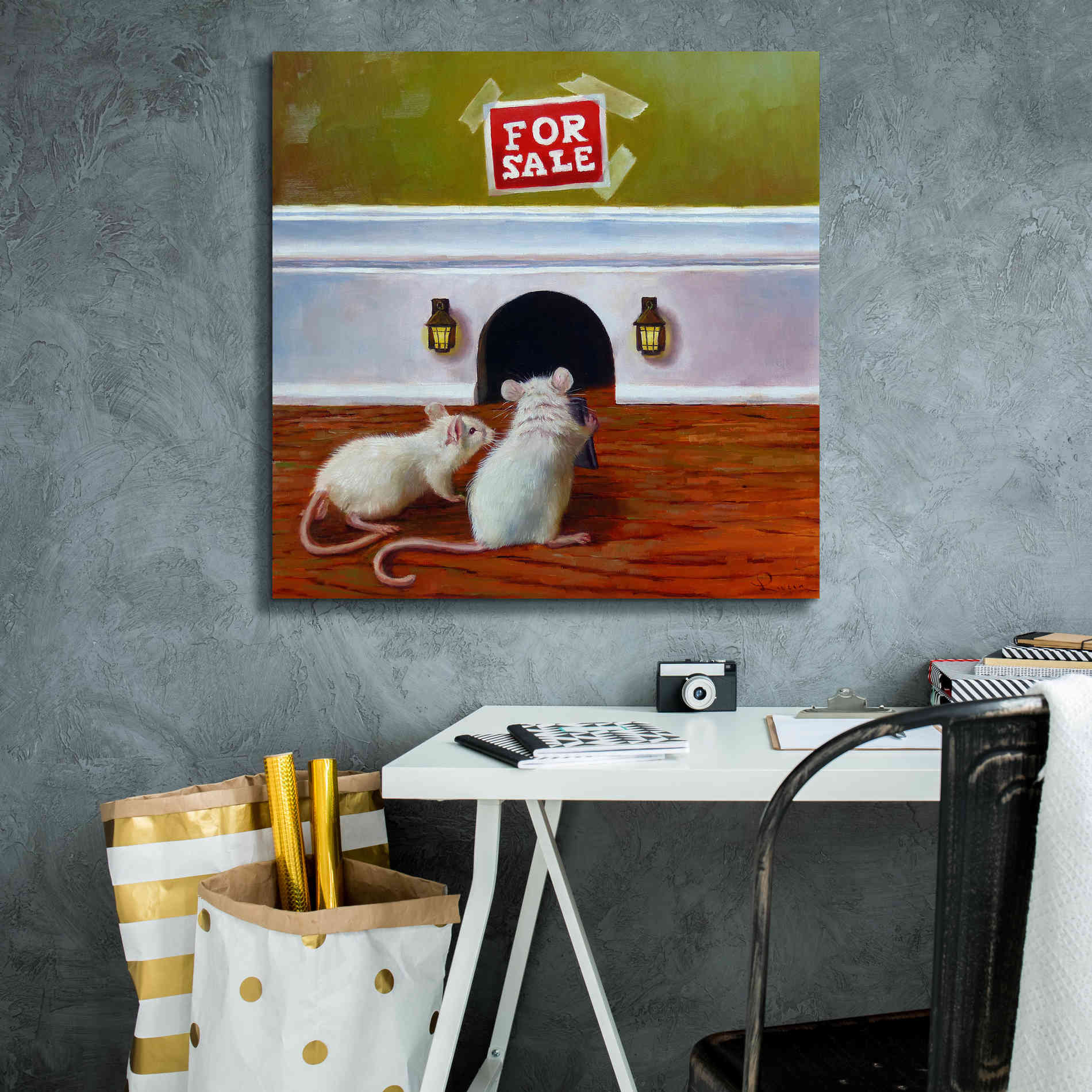 'Must See Inside' by Lucia Heffernan, Canvas Wall Art,26x26