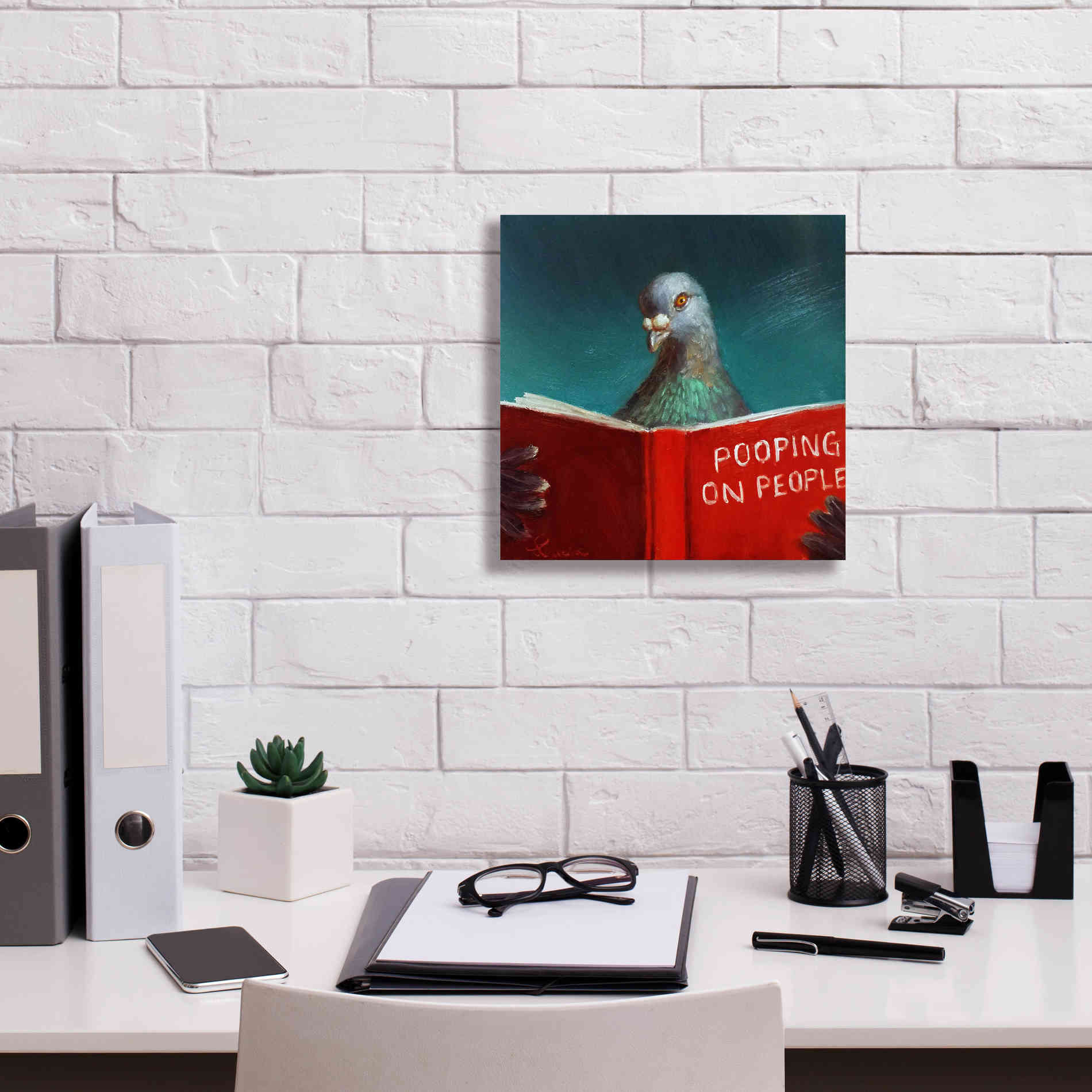 'Pooping on People' by Lucia Heffernan, Canvas Wall Art,12x12