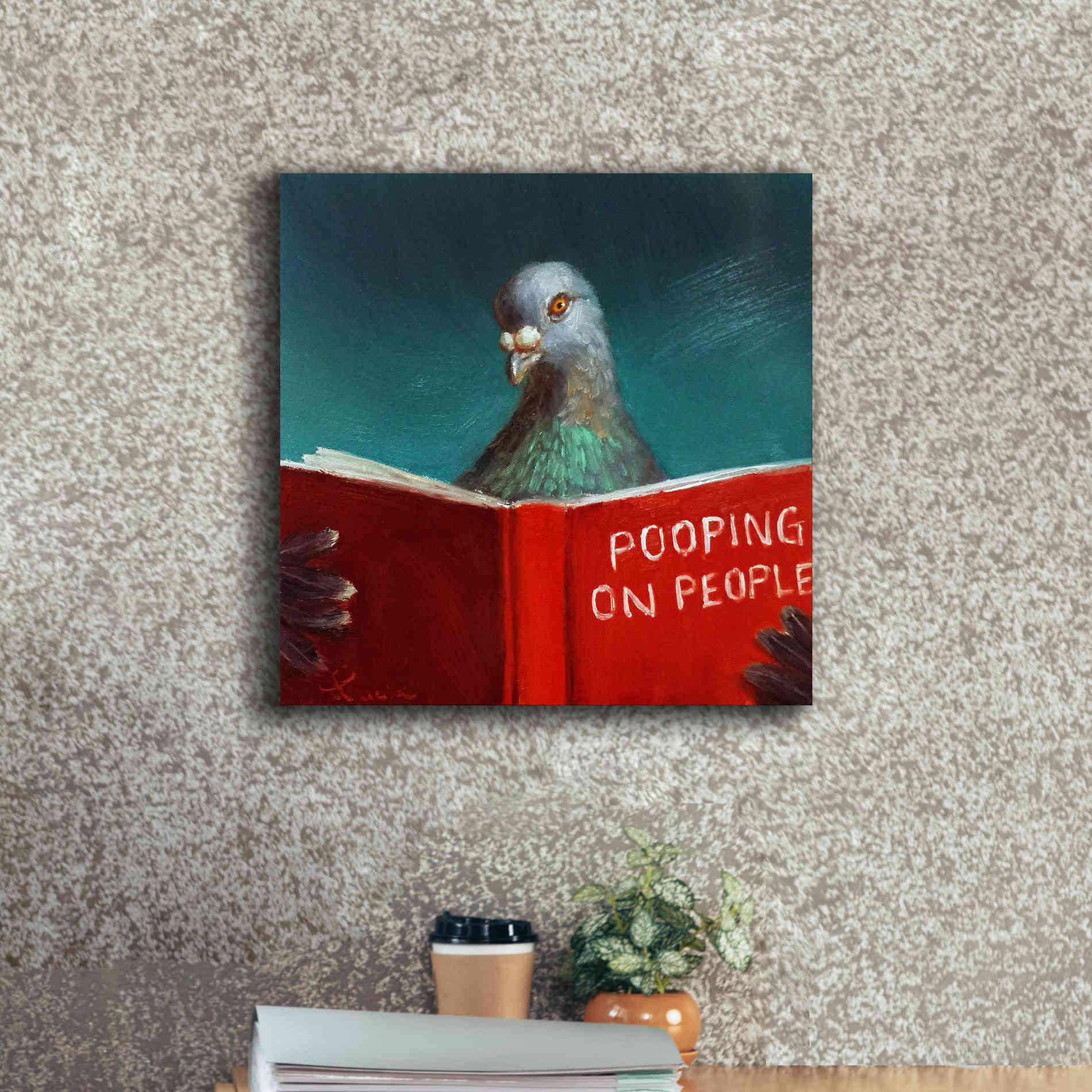 'Pooping on People' by Lucia Heffernan, Canvas Wall Art,18x18