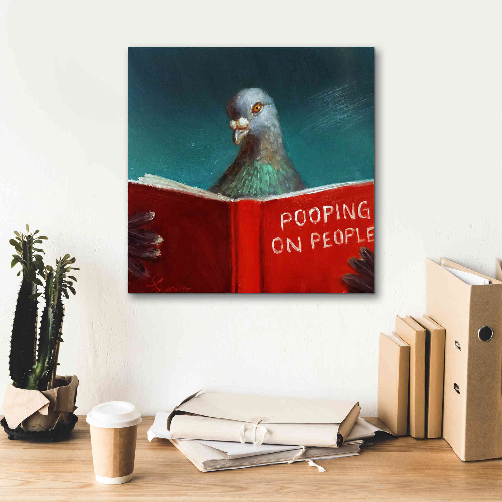 'Pooping on People' by Lucia Heffernan, Canvas Wall Art,18x18