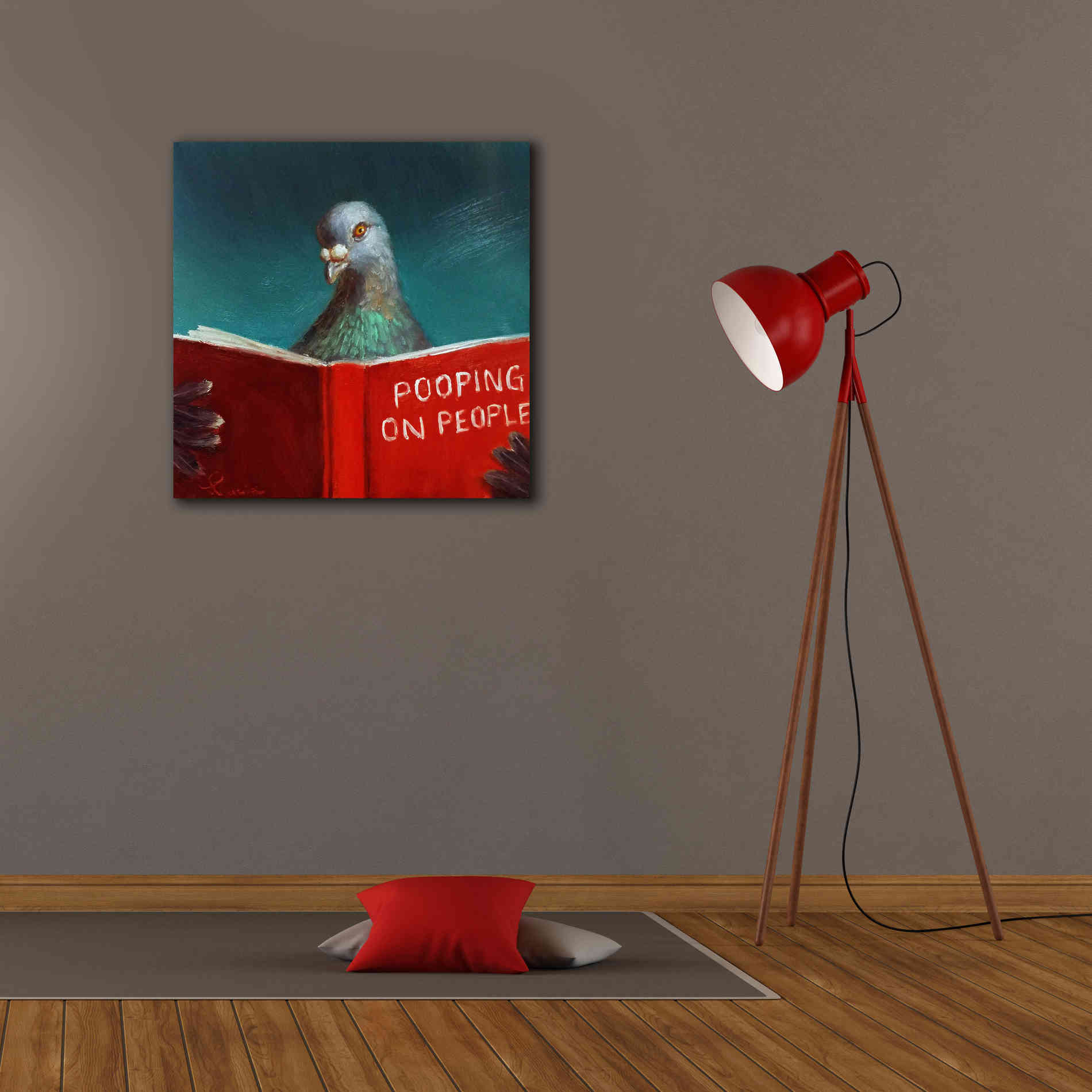 'Pooping on People' by Lucia Heffernan, Canvas Wall Art,26x26