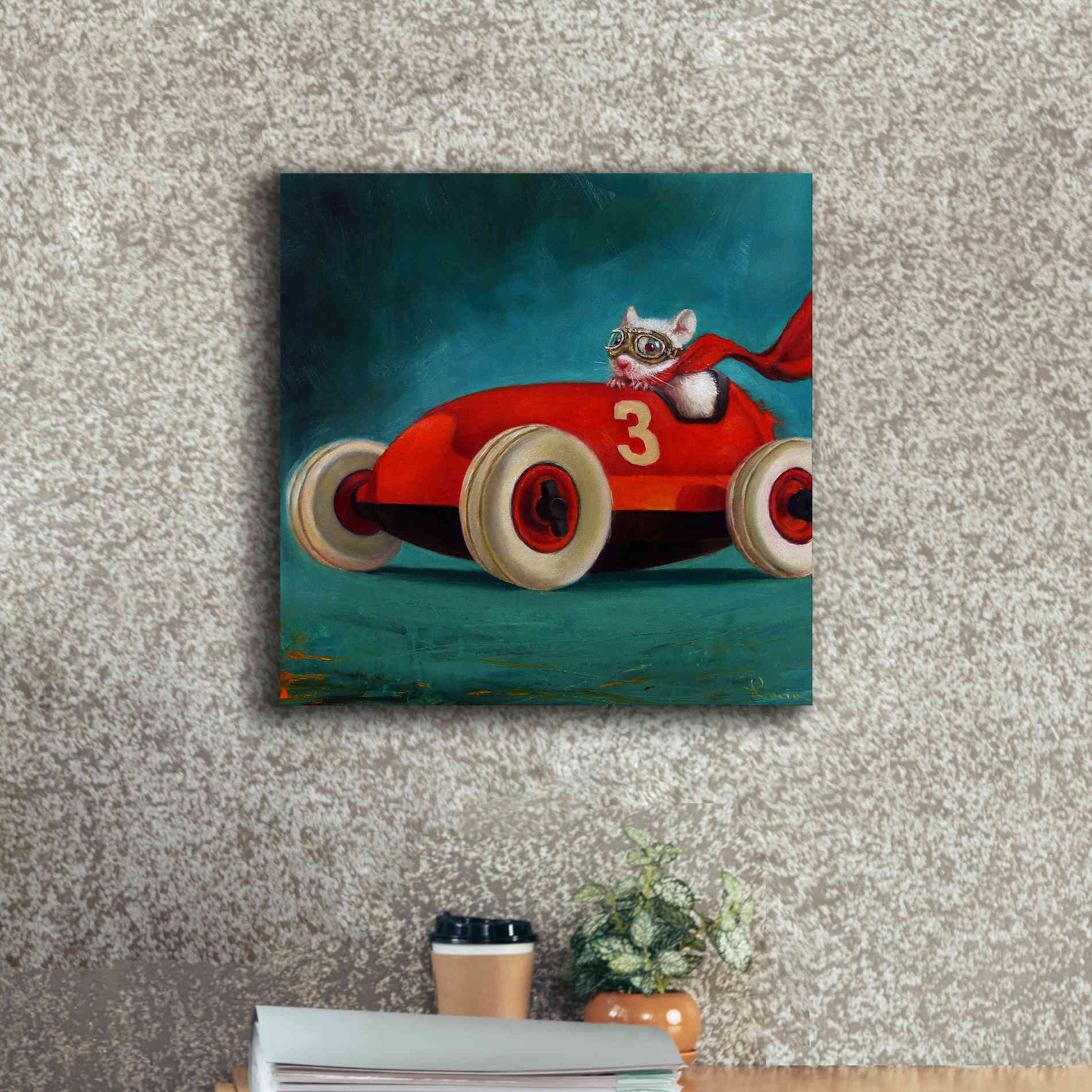'Speed Racer' by Lucia Heffernan, Canvas Wall Art,18x18