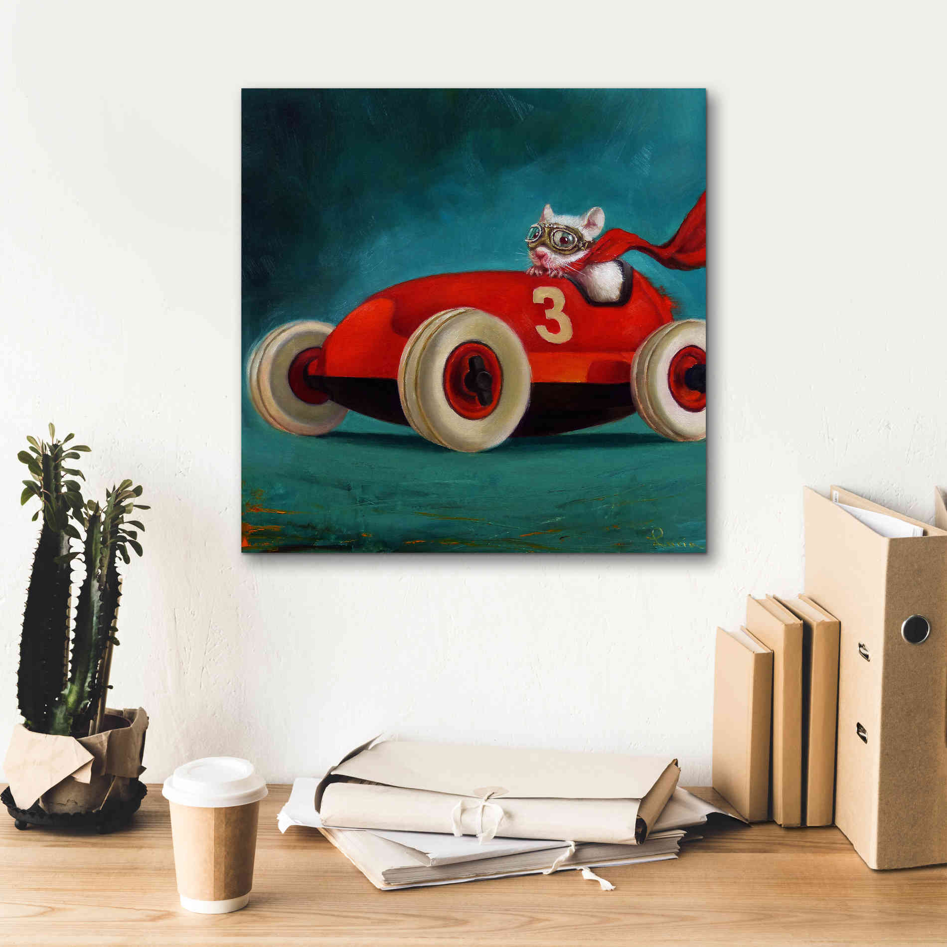 'Speed Racer' by Lucia Heffernan, Canvas Wall Art,18x18