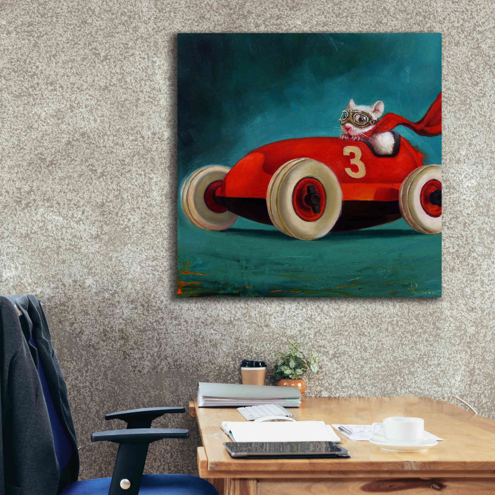 'Speed Racer' by Lucia Heffernan, Canvas Wall Art,37x37