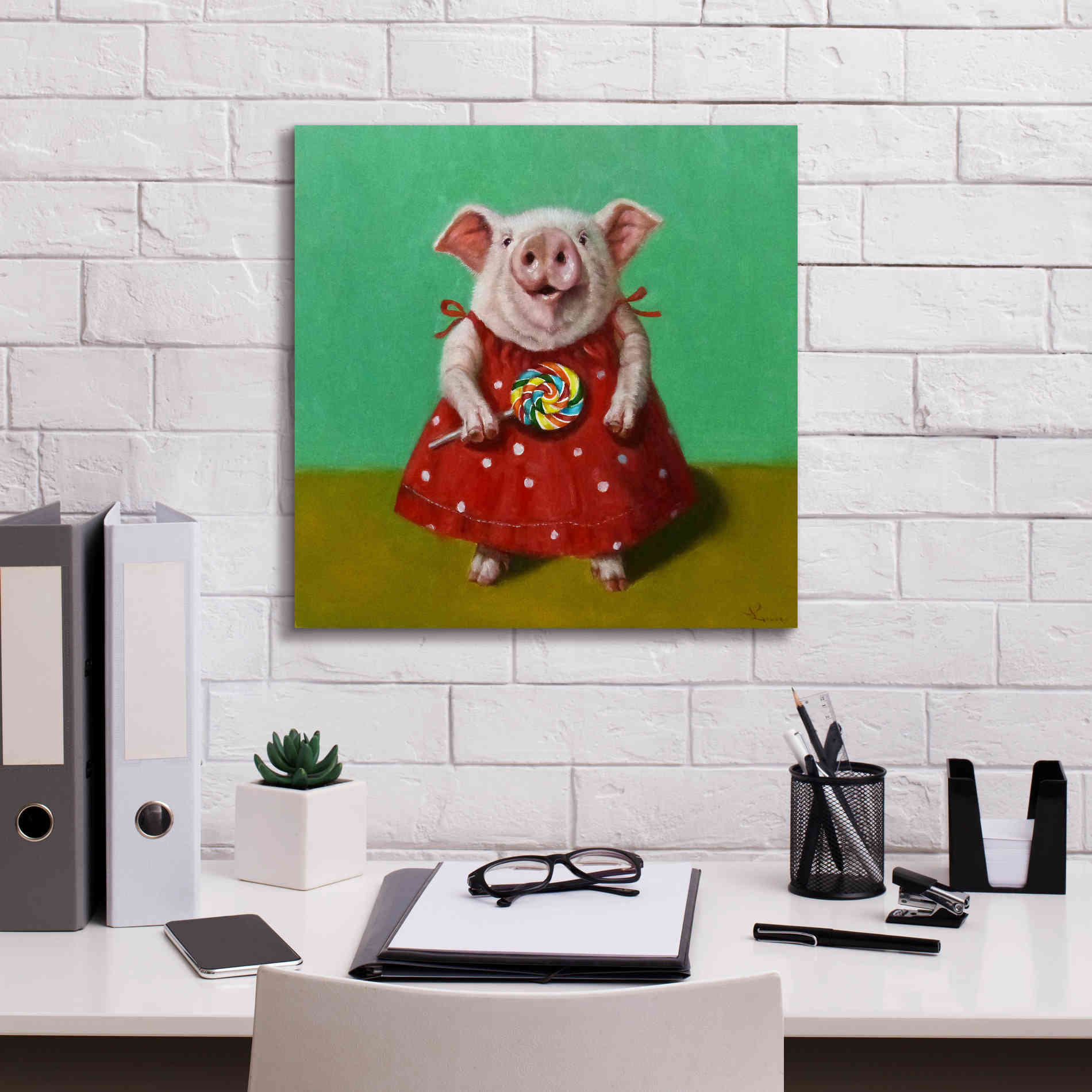 'Sticky' by Lucia Heffernan, Canvas Wall Art,18x18