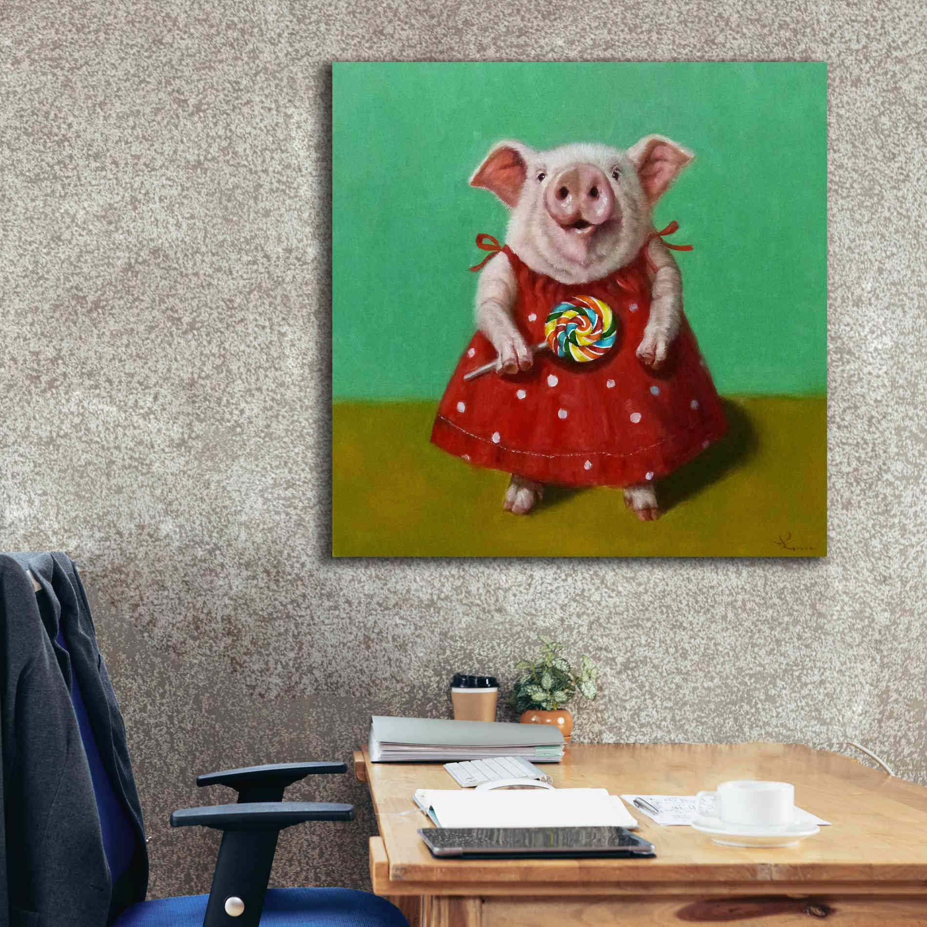 'Sticky' by Lucia Heffernan, Canvas Wall Art,37x37