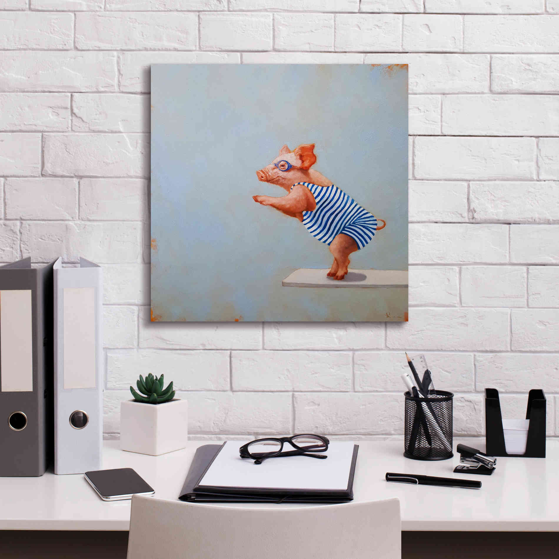 'The Plunge' by Lucia Heffernan, Canvas Wall Art,18x18