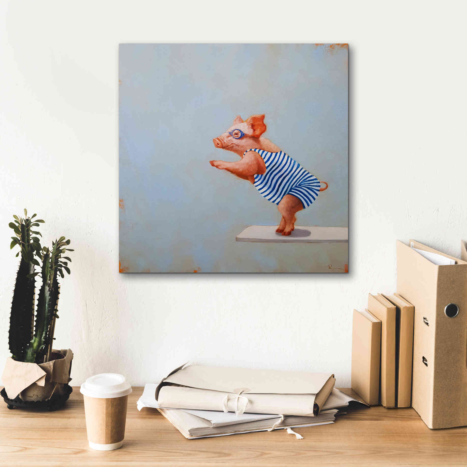 'The Plunge' by Lucia Heffernan, Canvas Wall Art,18x18
