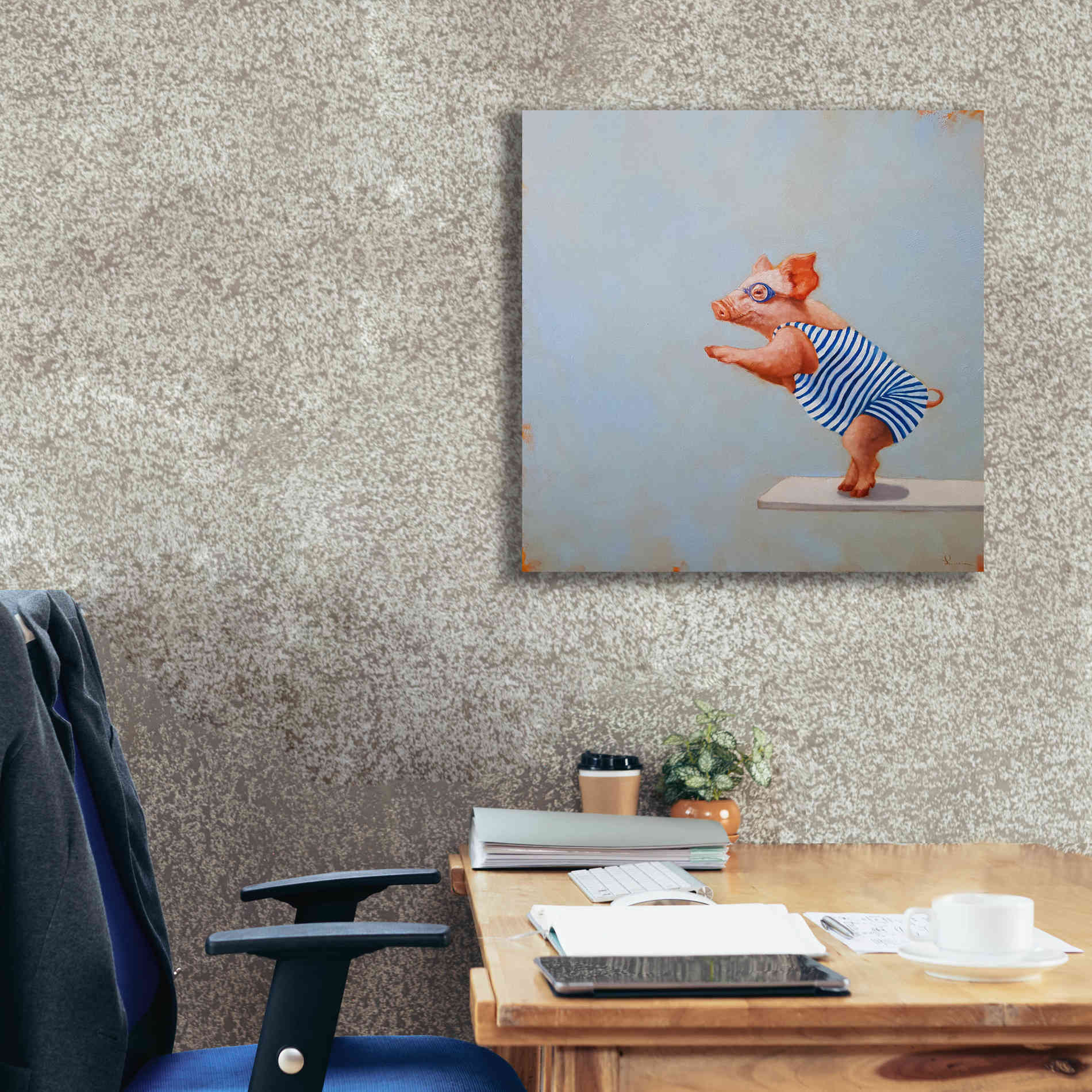 'The Plunge' by Lucia Heffernan, Canvas Wall Art,26x26