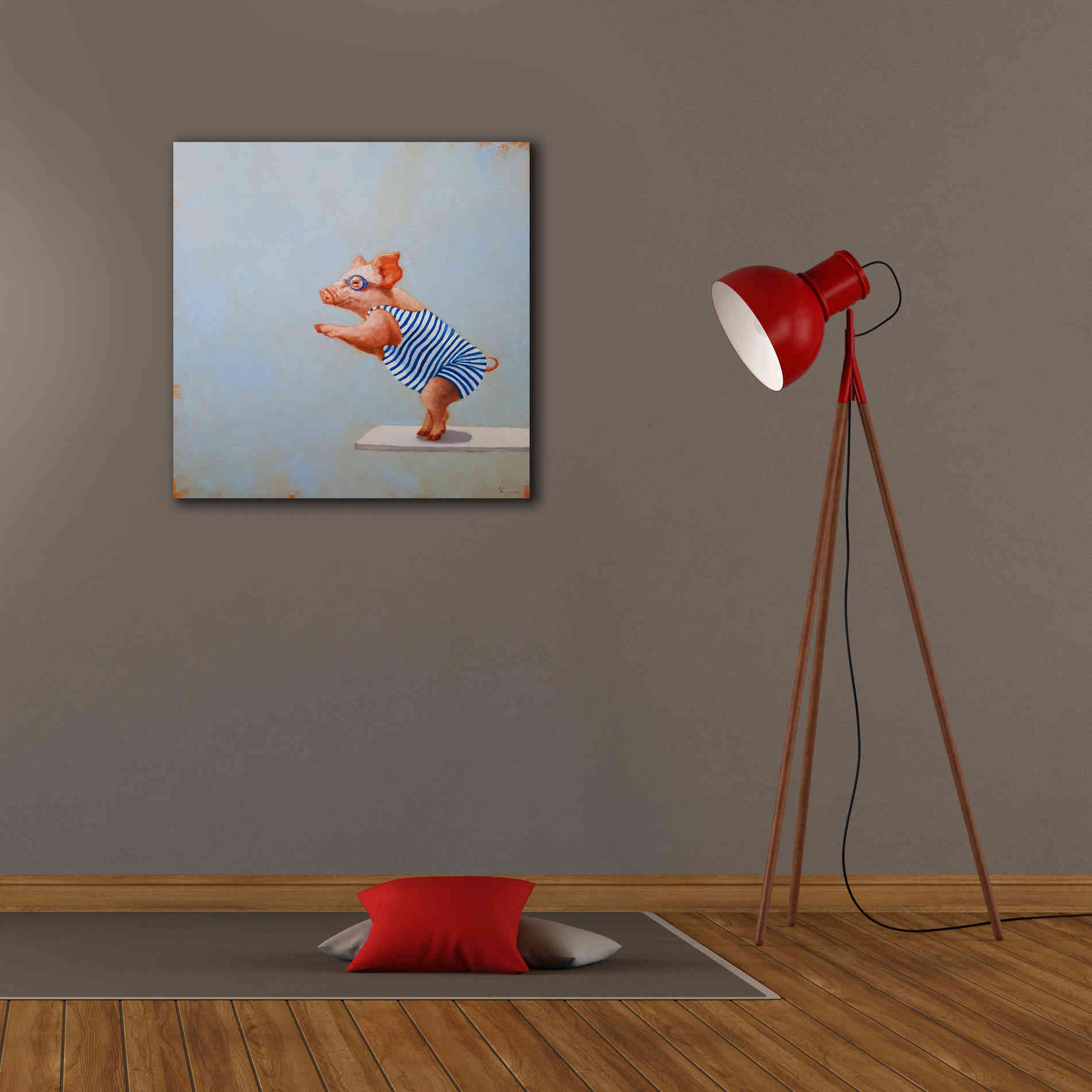 'The Plunge' by Lucia Heffernan, Canvas Wall Art,26x26