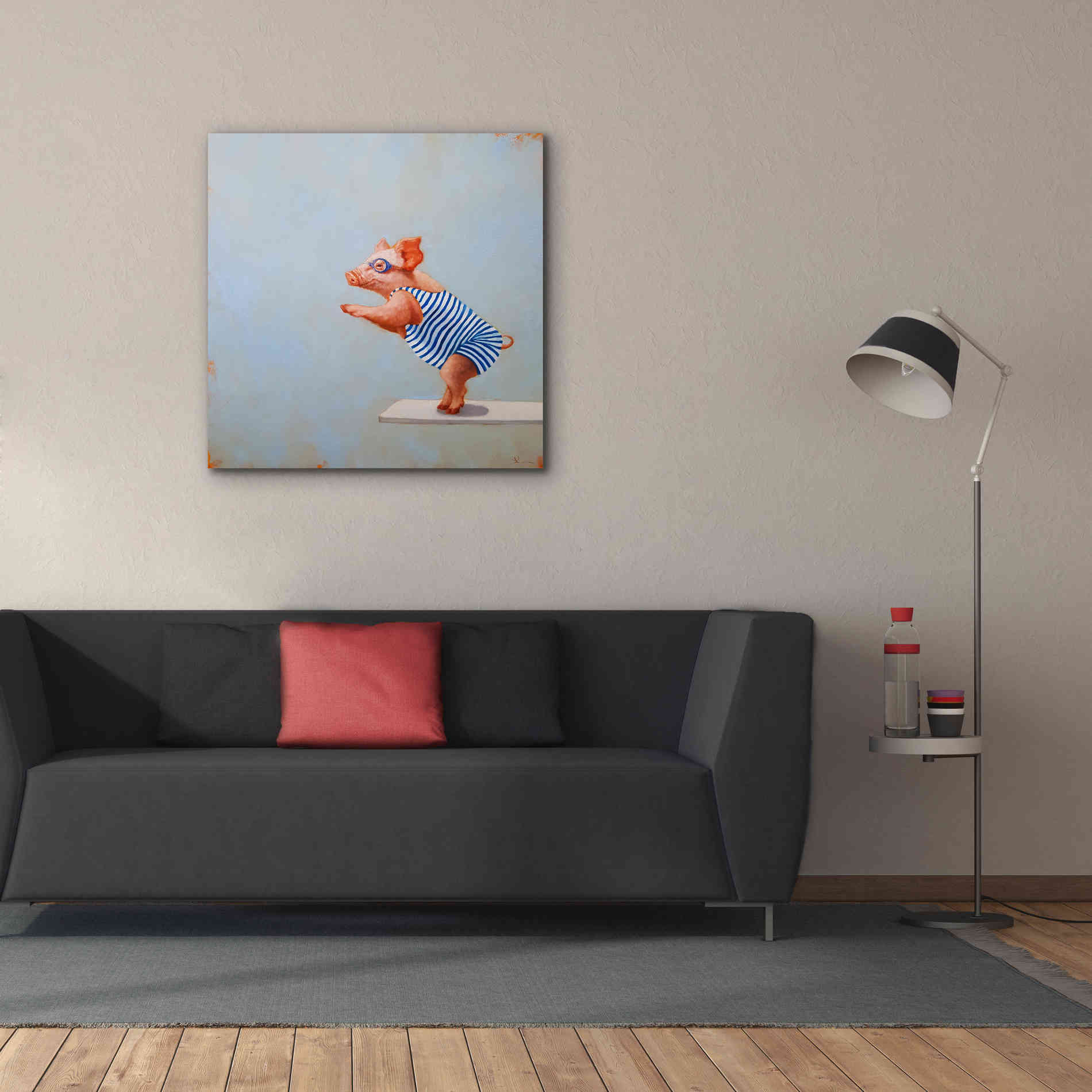 'The Plunge' by Lucia Heffernan, Canvas Wall Art,37x37