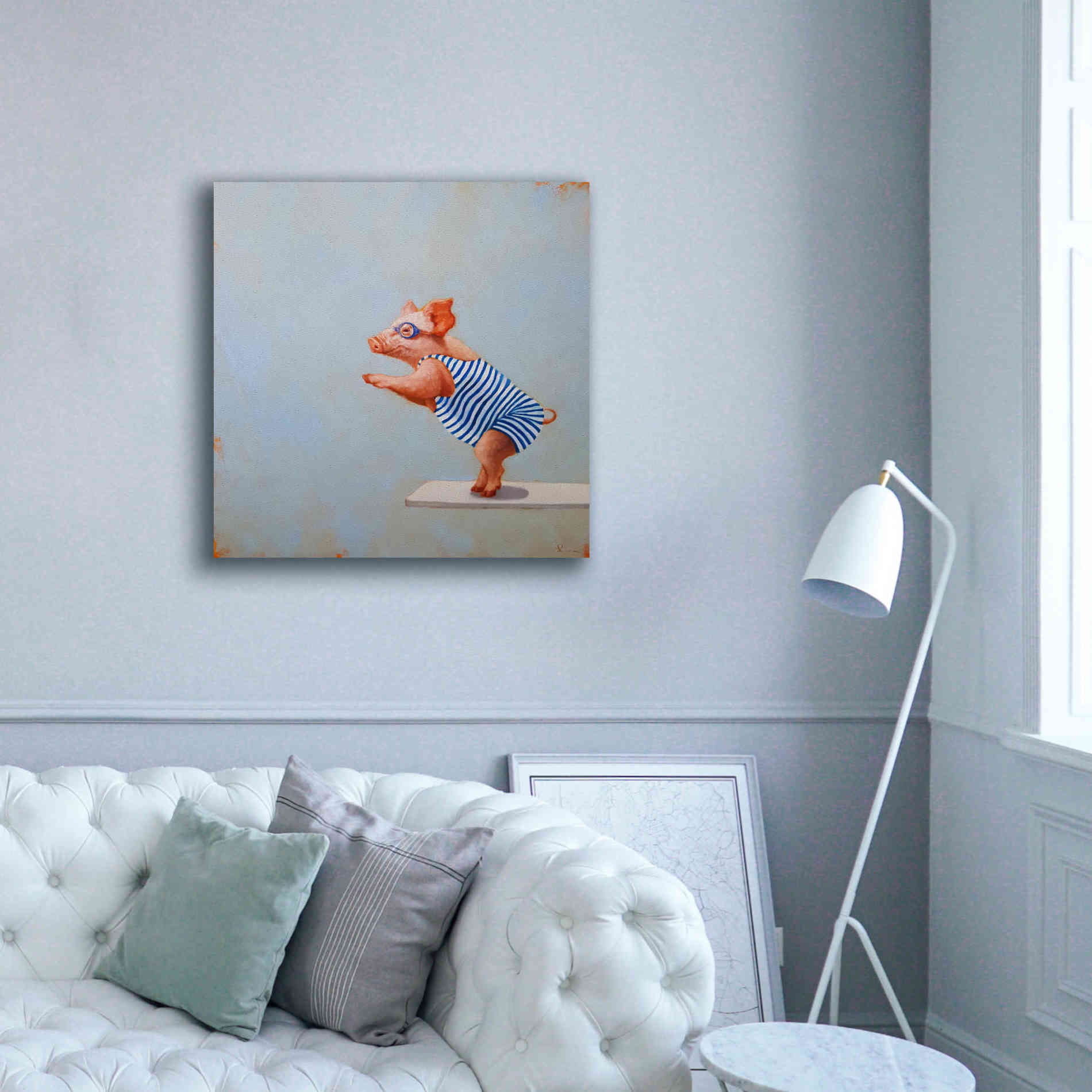'The Plunge' by Lucia Heffernan, Canvas Wall Art,37x37